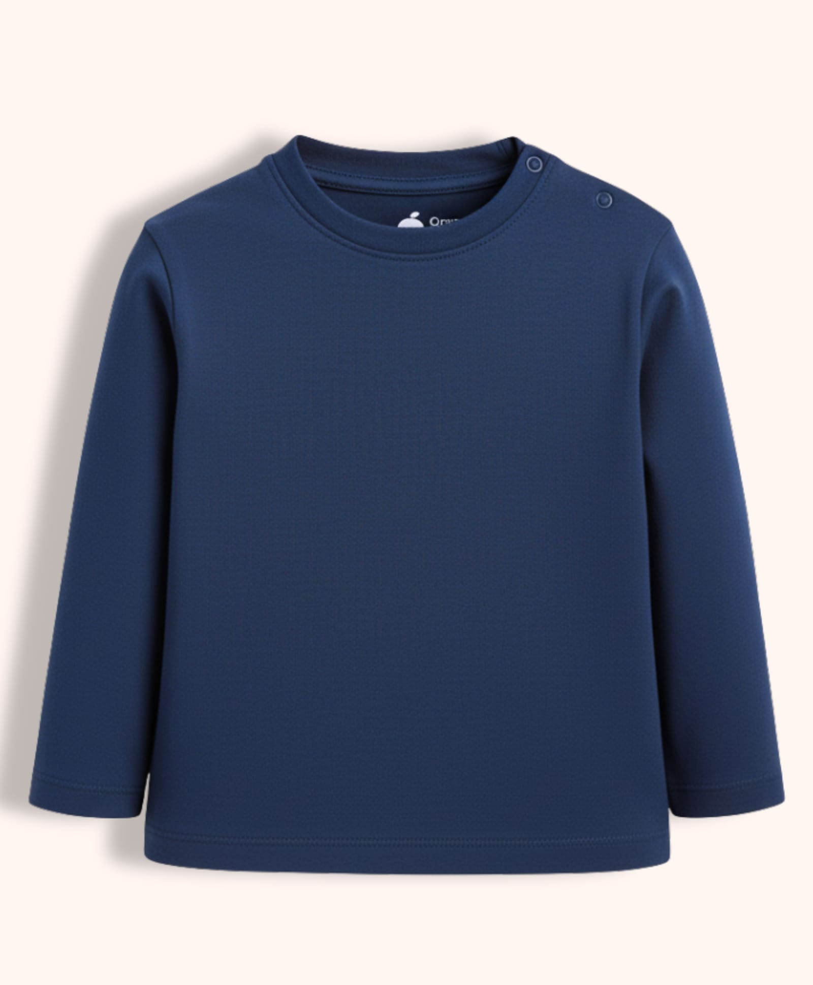 Orange Sugar Cotton Knit Full Sleeves Solid Tee - Royal Blue-image-4