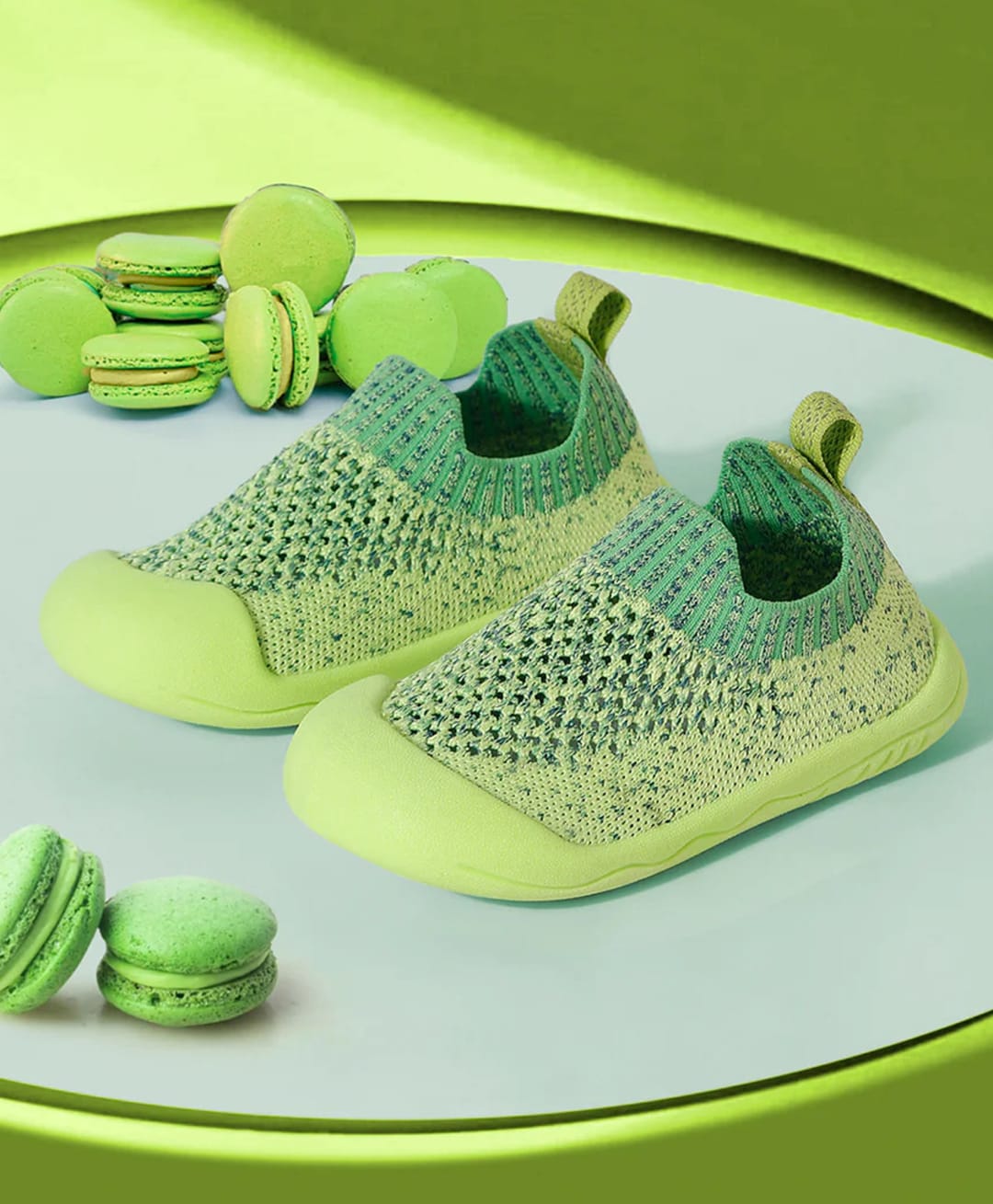 ONYC Colour Blocked Slip On Shoes - Green-image-1