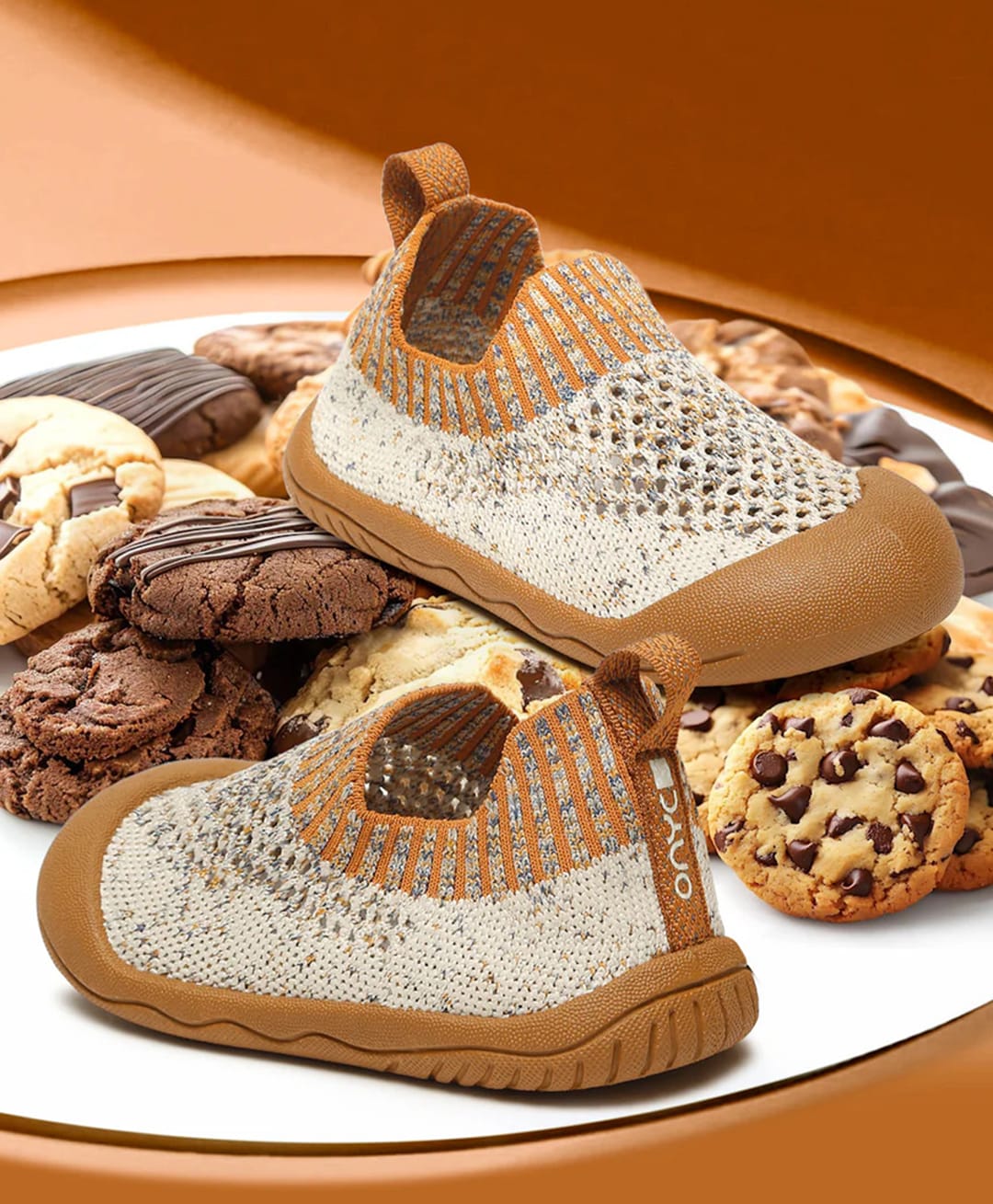 ONYC Mesh Detailed Colour Blocked Shoes - Brown-image-25