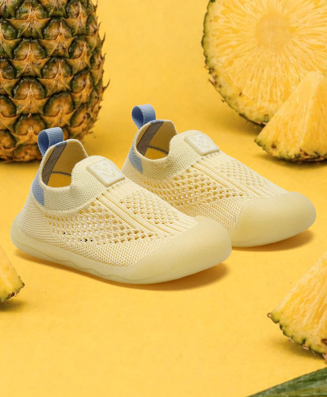 ONYC Mesh Detailed Slip On Shoes - Yellow-picture-20