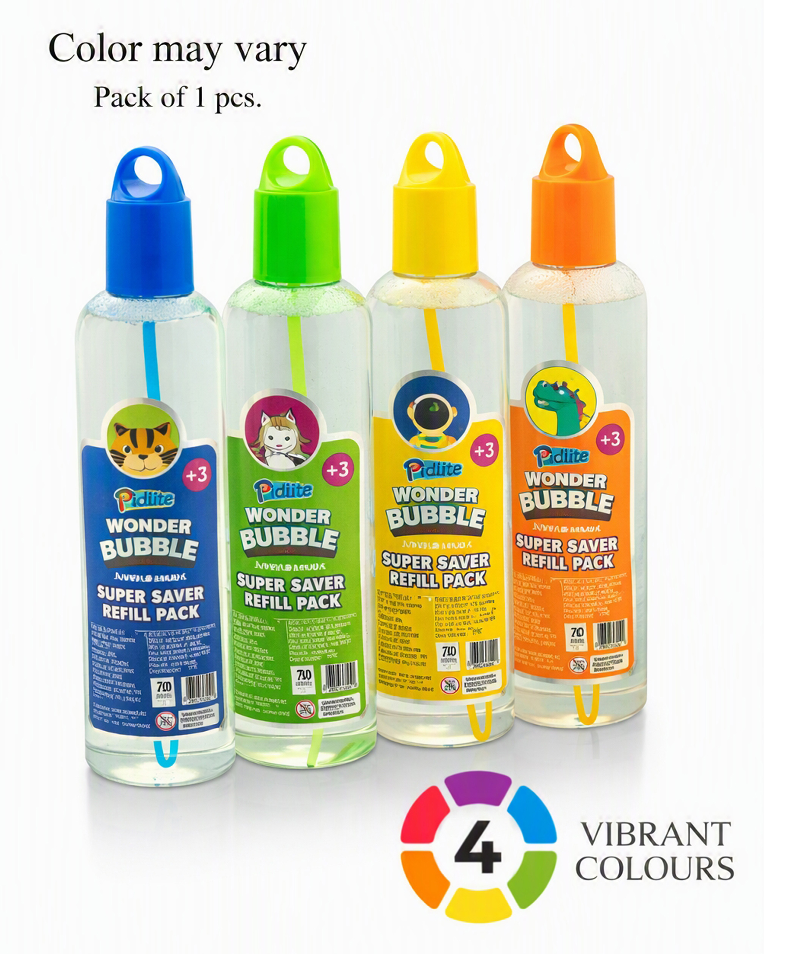 Sunny Wonder Bubble Big Solution with Wand Toy for Kids - 1000 ml Multicolor Bubble Liquid-image-32