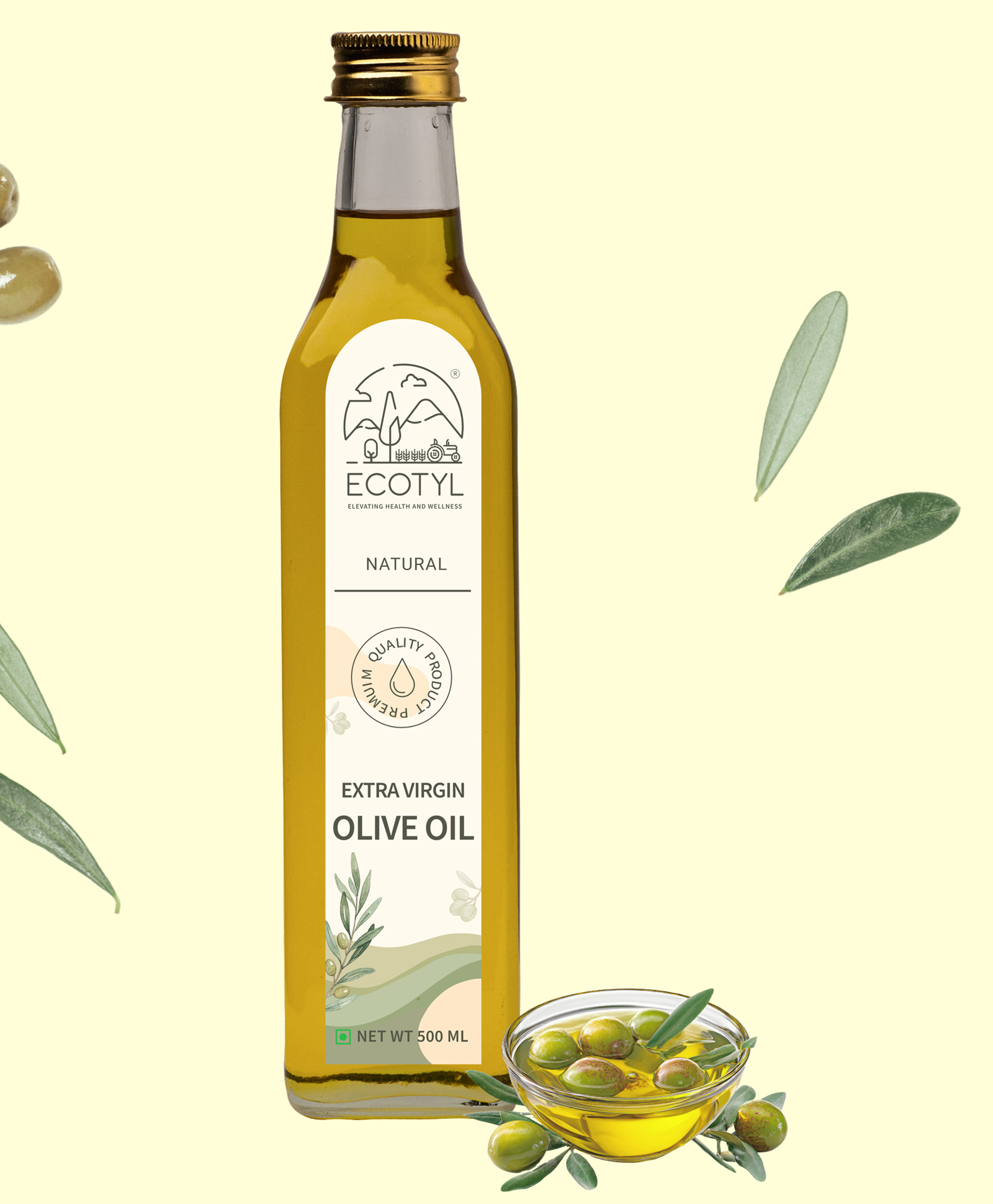 Ecotyl Extra Virgin Olive Oil | Cold Pressed | Suitable for Cooking | 500ml-image-33