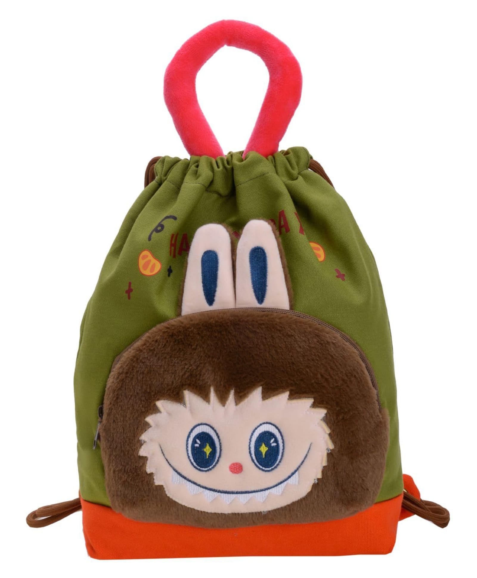 FunBlast Capybara Theme Drawstring Bag for Kids - Pack of 1 (Green)-picture-13
