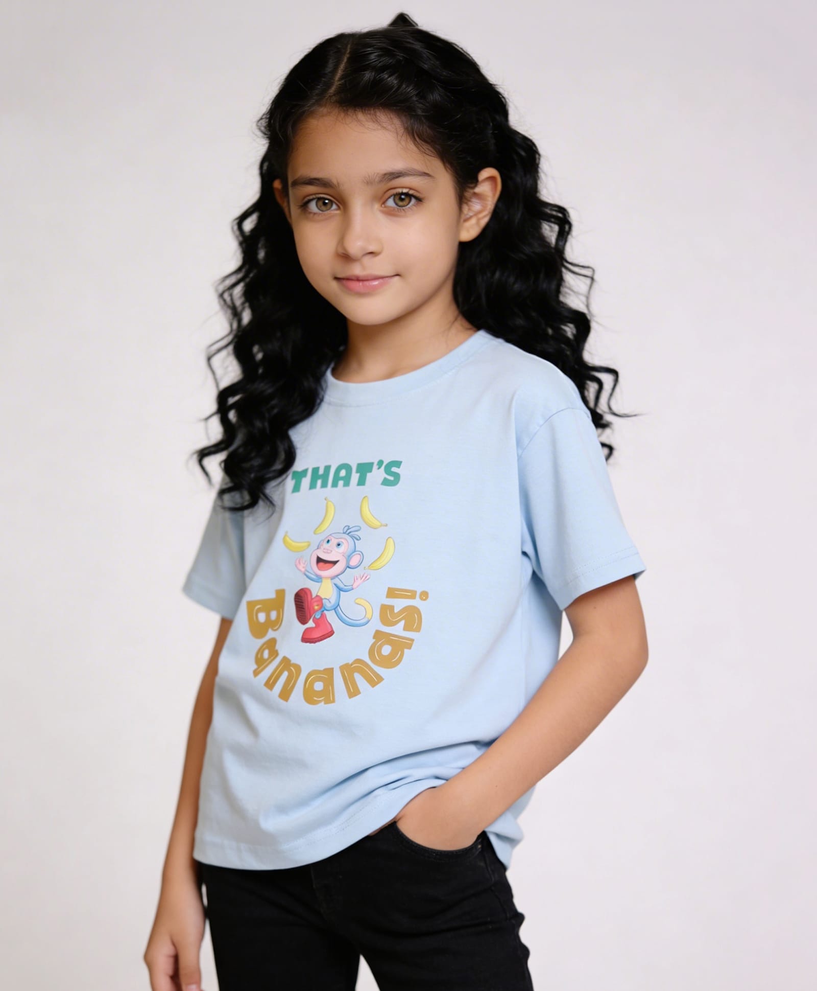 Button Bear Cotton Knit Nicklelodeon Featuring Half Sleeves Boots Printed Tee - Blue-image-0