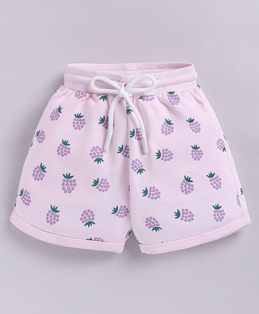 giniekids Cotton Blend Knit Grapes Printed Shorts - Baby Pink-picture-19