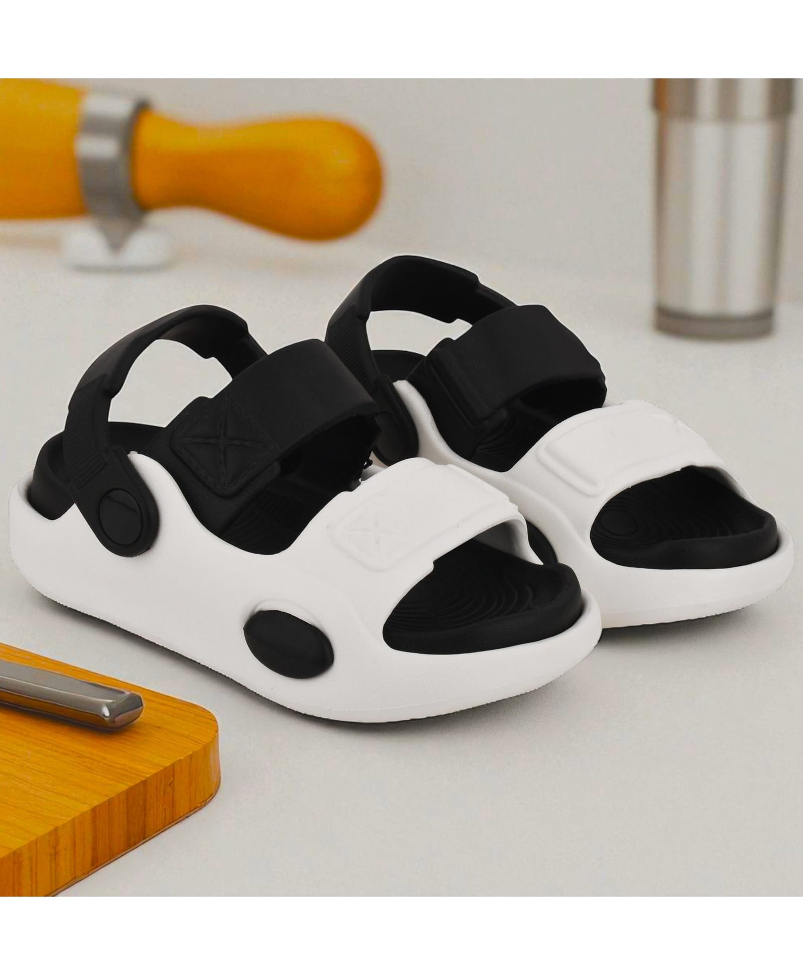 Trump Colour Blocked Sling Back Sandals - Black-image-41
