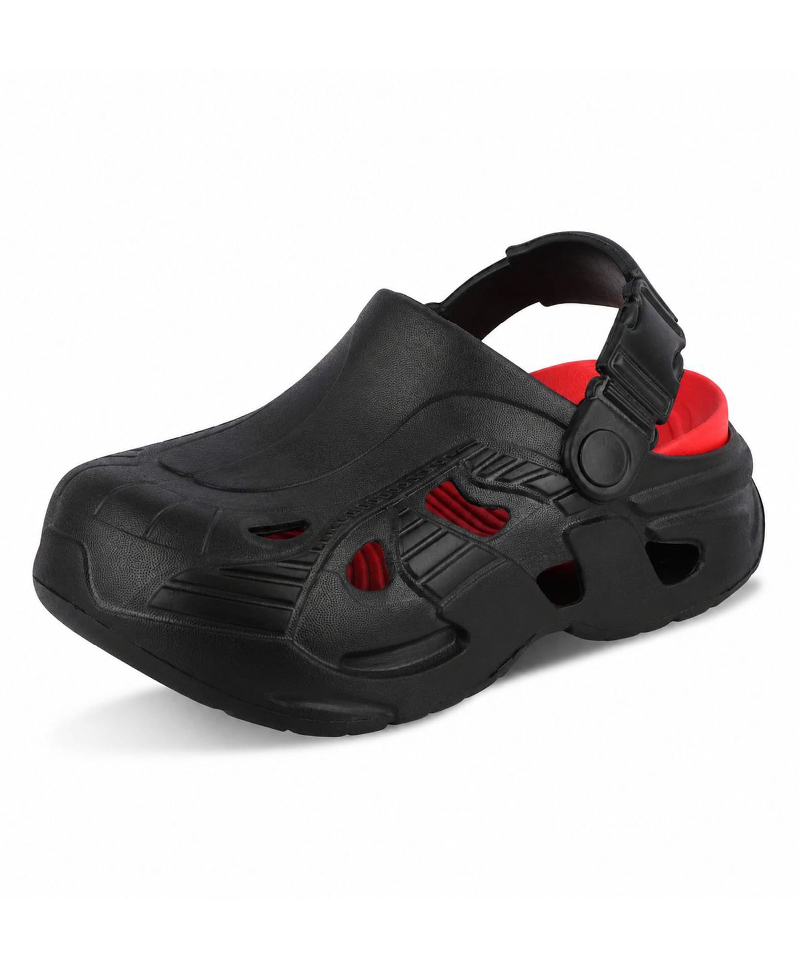 Trump Colour Blocked Sling Back Clogs - Black-picture-13