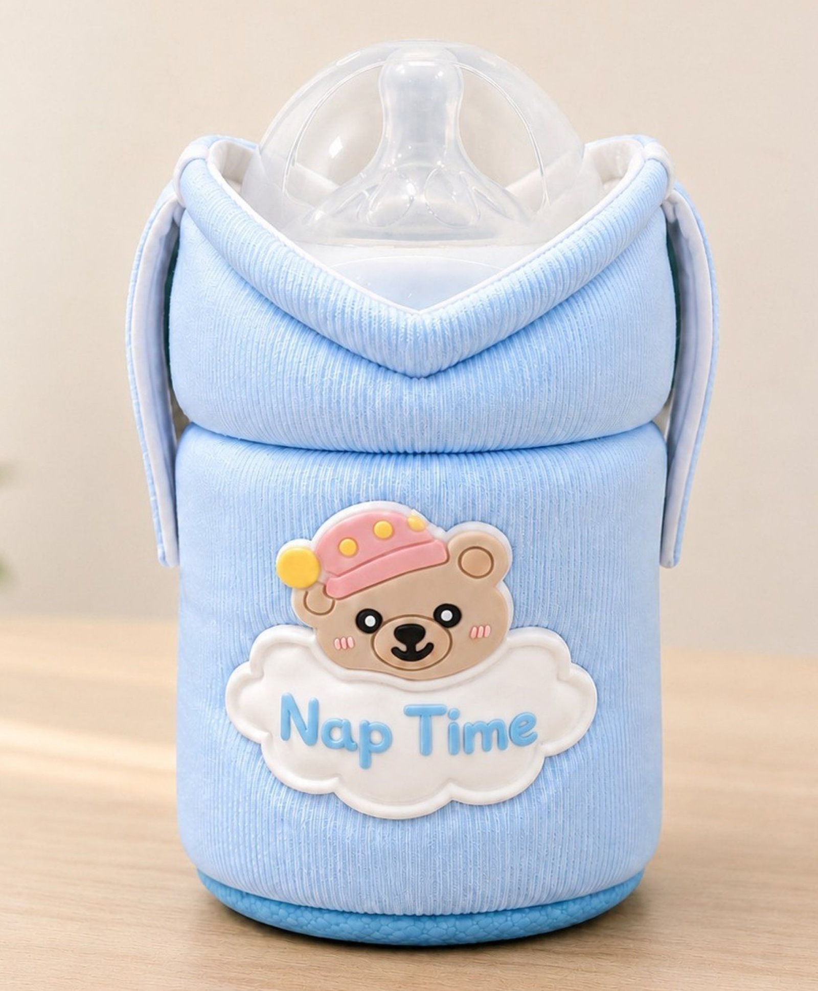 THE LITTLE LOOKERS Baby Bottle Cover Sleeve Water Resistant with Handles Fits Philips Avent Wide Neck 125ml/4oz|Skyblue