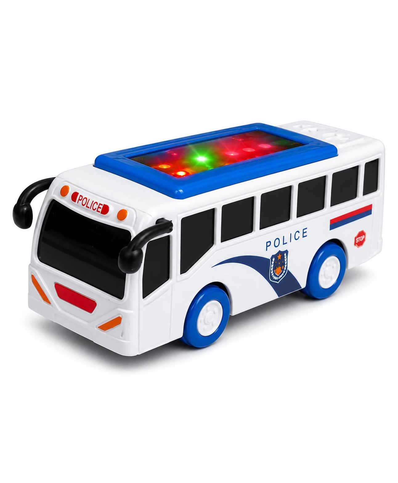 FunBlast Push & Go Mini Bus Toy with Light & Sound for Kids - Pack of 1 (Multicolor)-picture-6