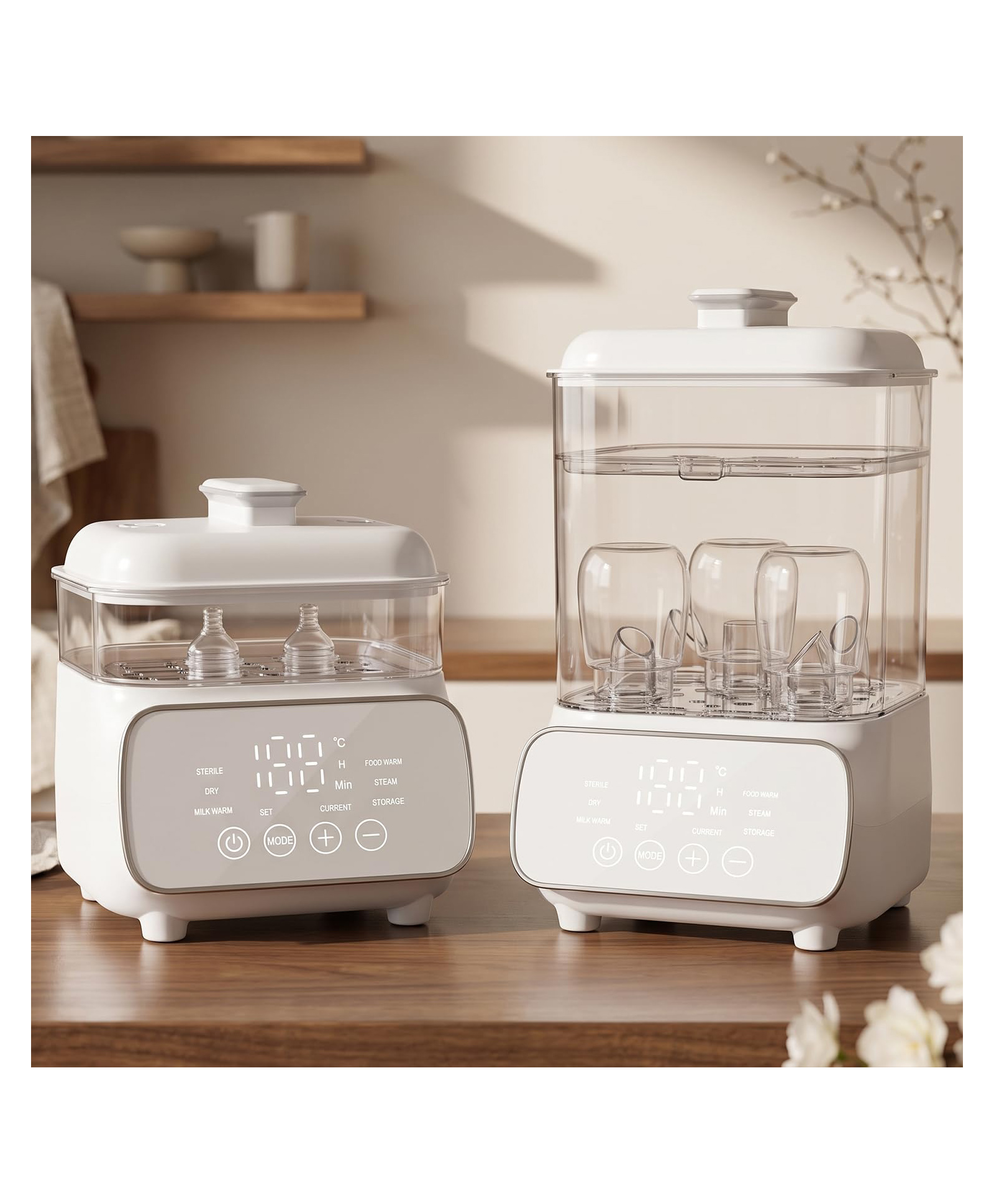 StarAndDaisy Sterilizer for Baby Products, 7-in-1 Baby Bottle Sterilizer and Dryer with Milk & Food Warmer, Steam and Storage Mode, Holds Up to 5 Bottles & BPA-Free-image-44