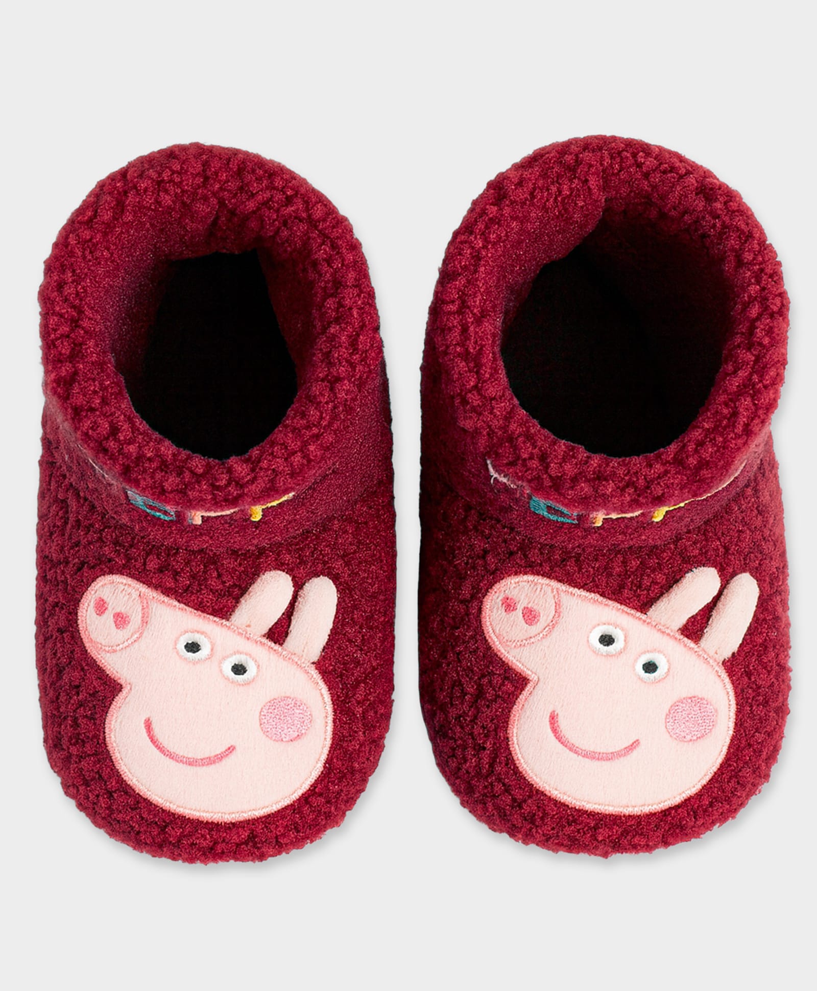 Mi Arcus Peppa Pig Featuring Peppa Pig Patch Detailed Booties - Maroon-picture-27