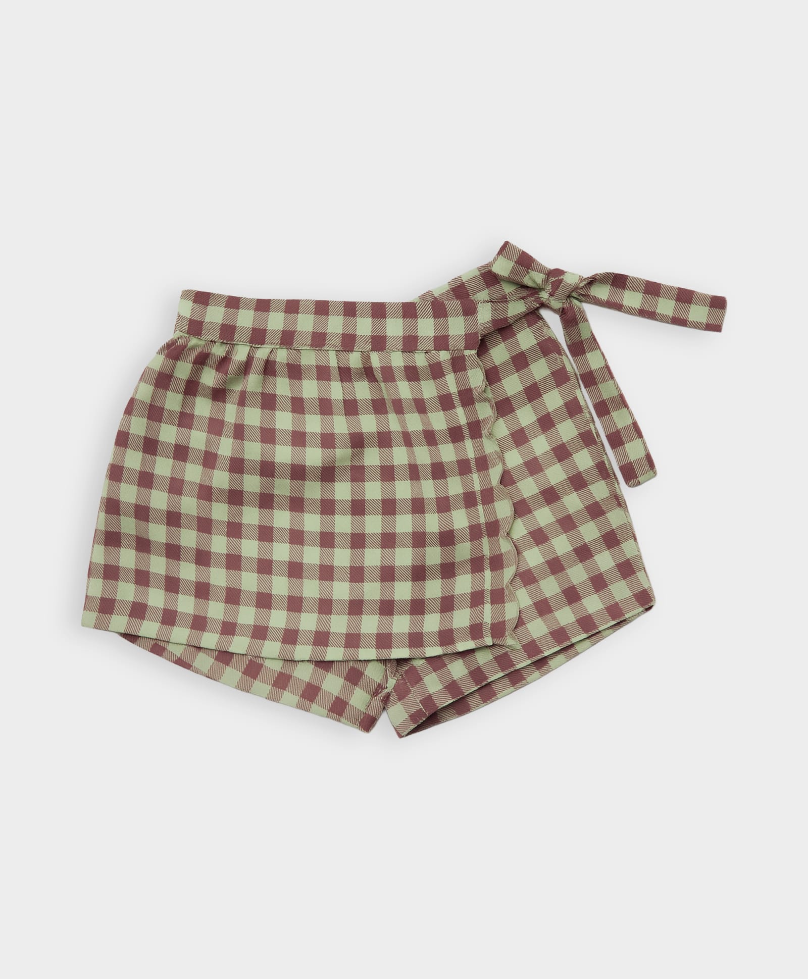 Mi Arcus 100% Cotton Woven Checked Skort - Multi Colour-picture-17