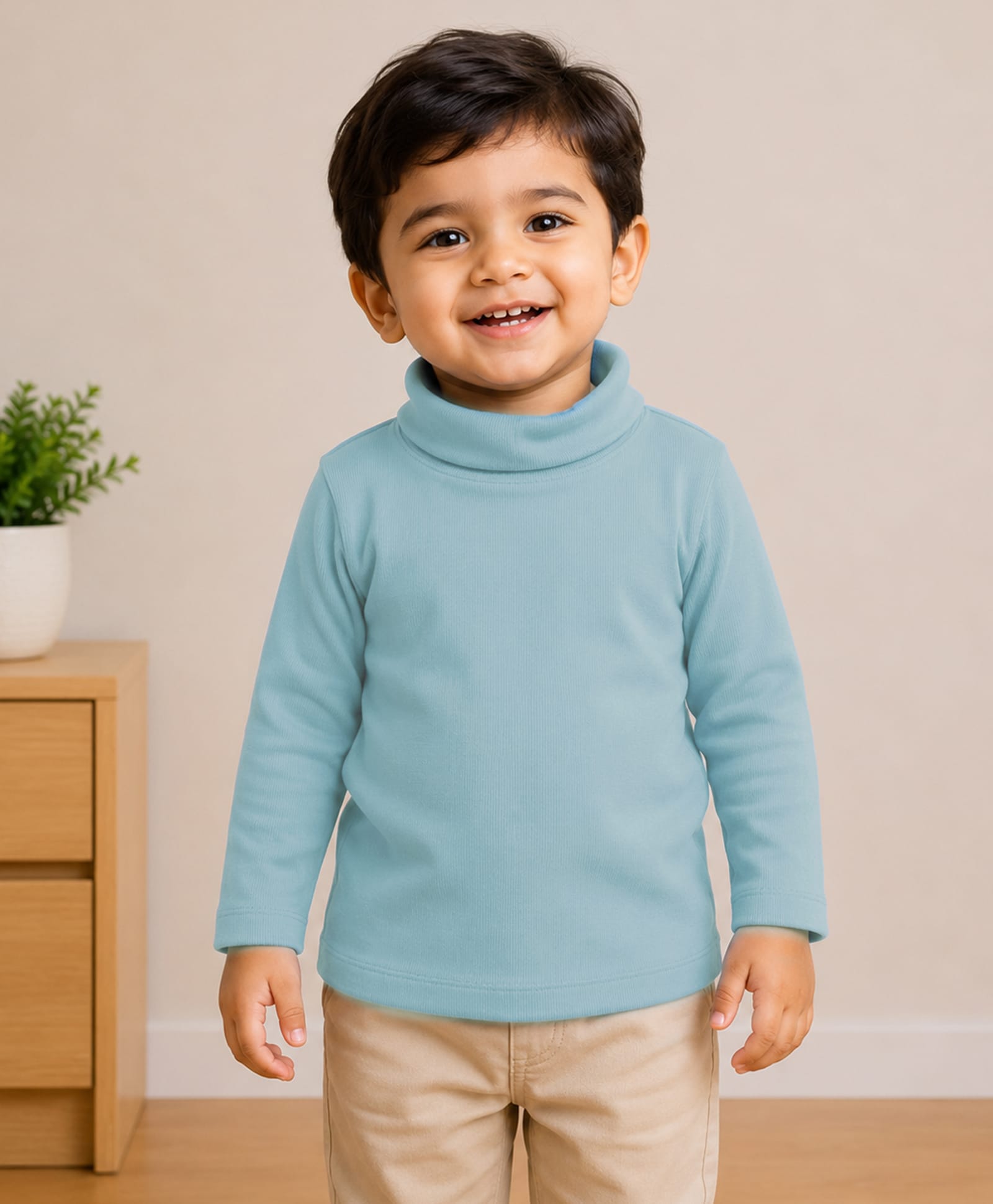 Mi Arcus Cotton Knit Full Sleeves Solid Tee - Blue-picture-28