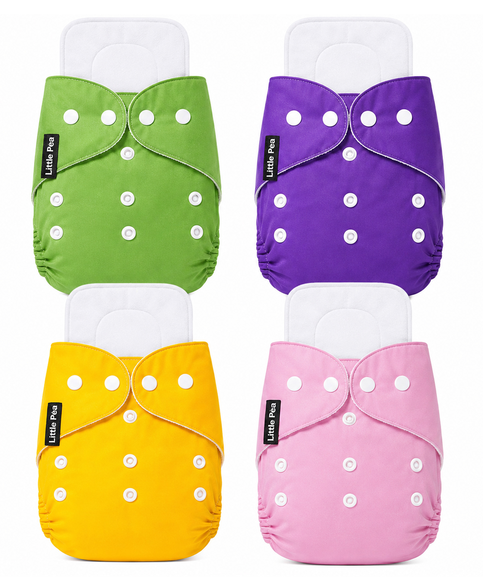 Little Pea Cloth Diaper - Multicolor, Pack of 4-picture-28
