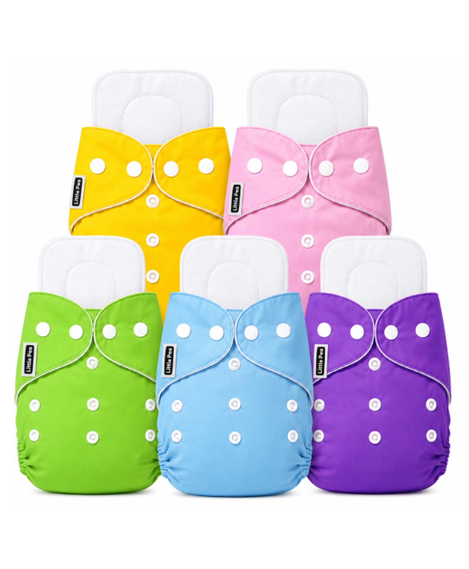 Little Pea Cloth Diaper - Multicolor, Pack of 5-picture-29