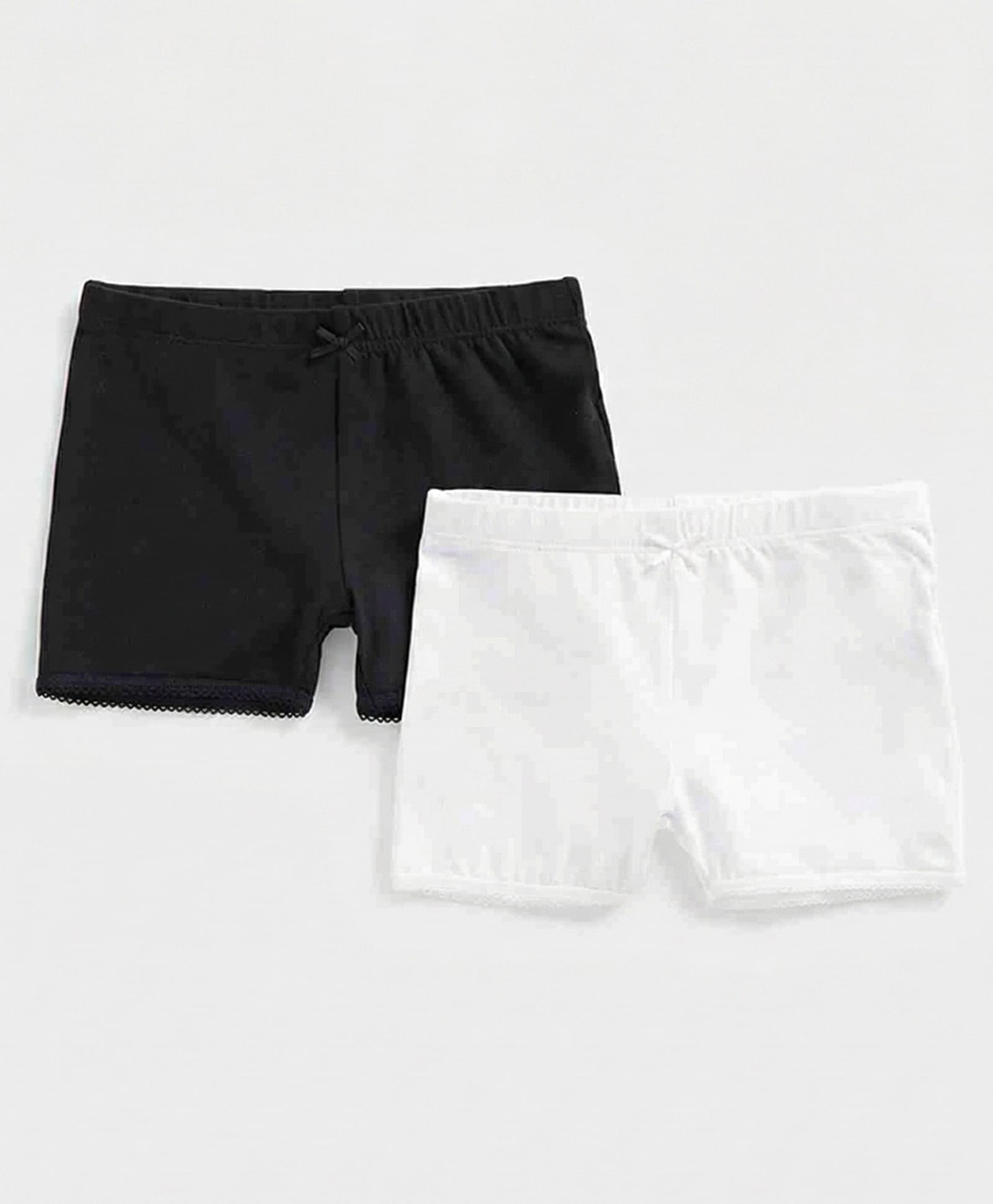 Mothercare Cotton Elastane Woven Monochrome Briefs Pack of 2 - Black-picture-4