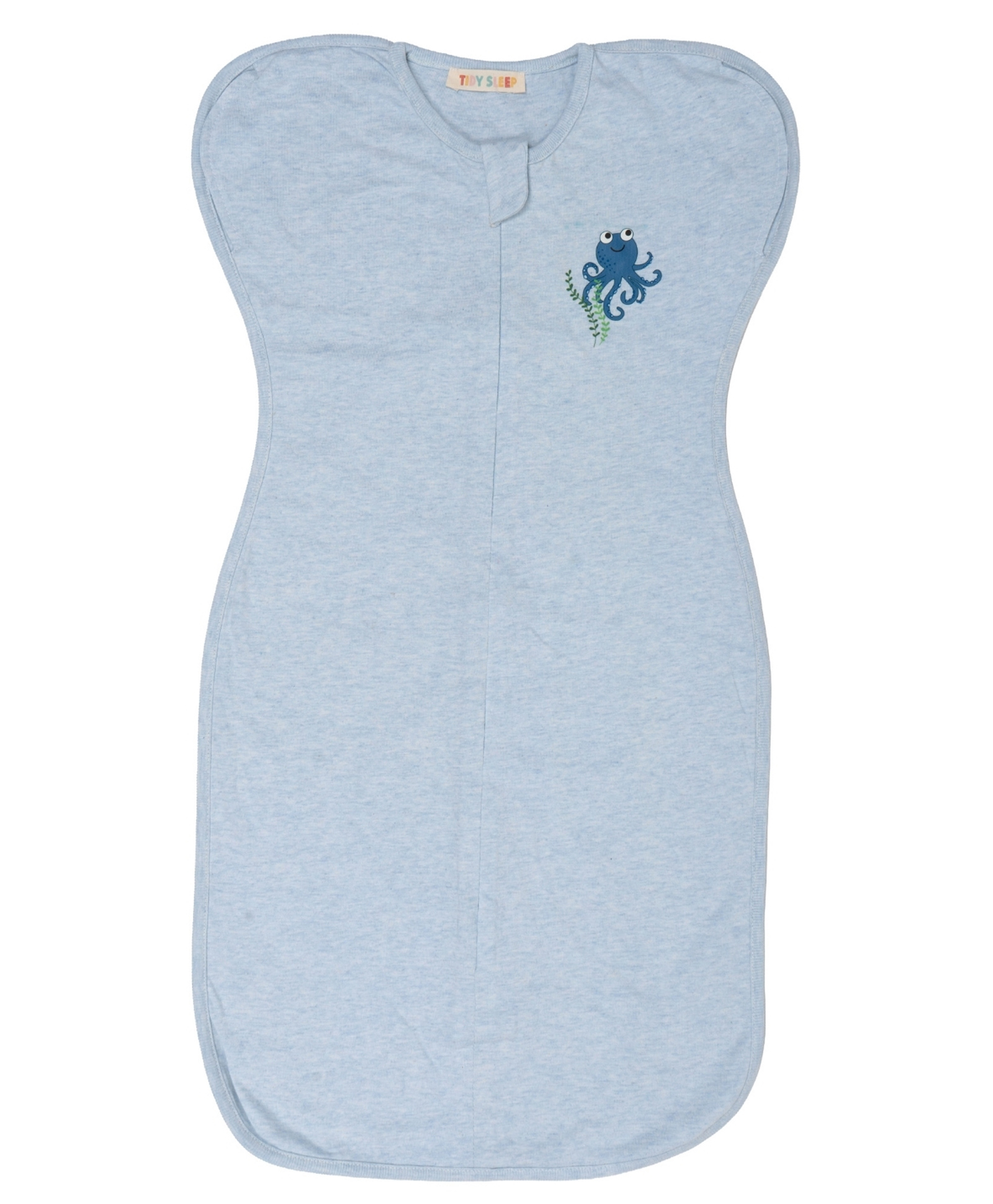 Tidy Sleep Hands Up Baby Swaddle Wrapper , 100% Cotton Jersey , Arms Up Sleep Sack, Soft, Breathable and Gentle Baby Sleeping Bag - Light Blue-image-18
