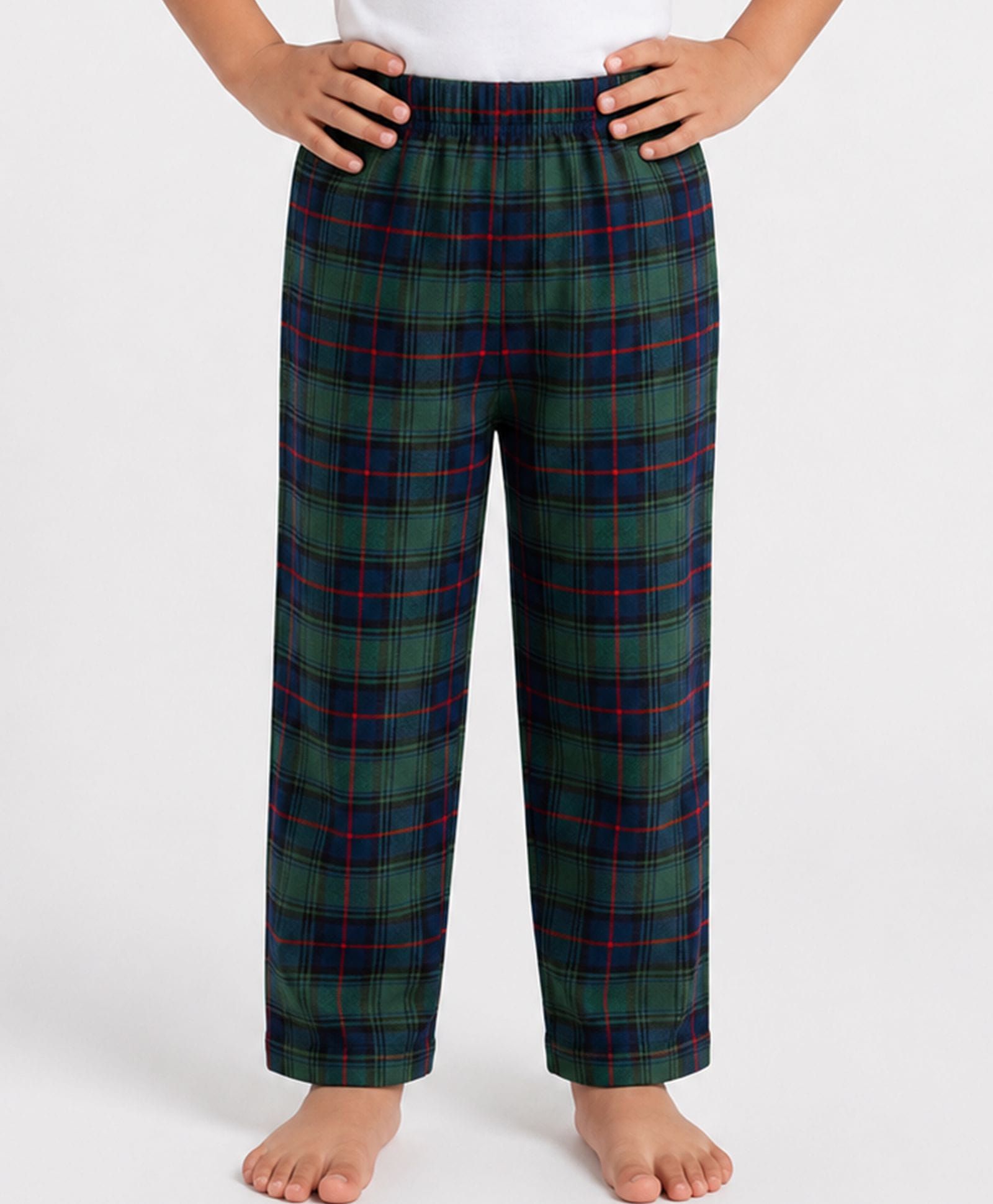 Nite Flite Cotton Knit Checked Pajama - Green & Black-picture-12
