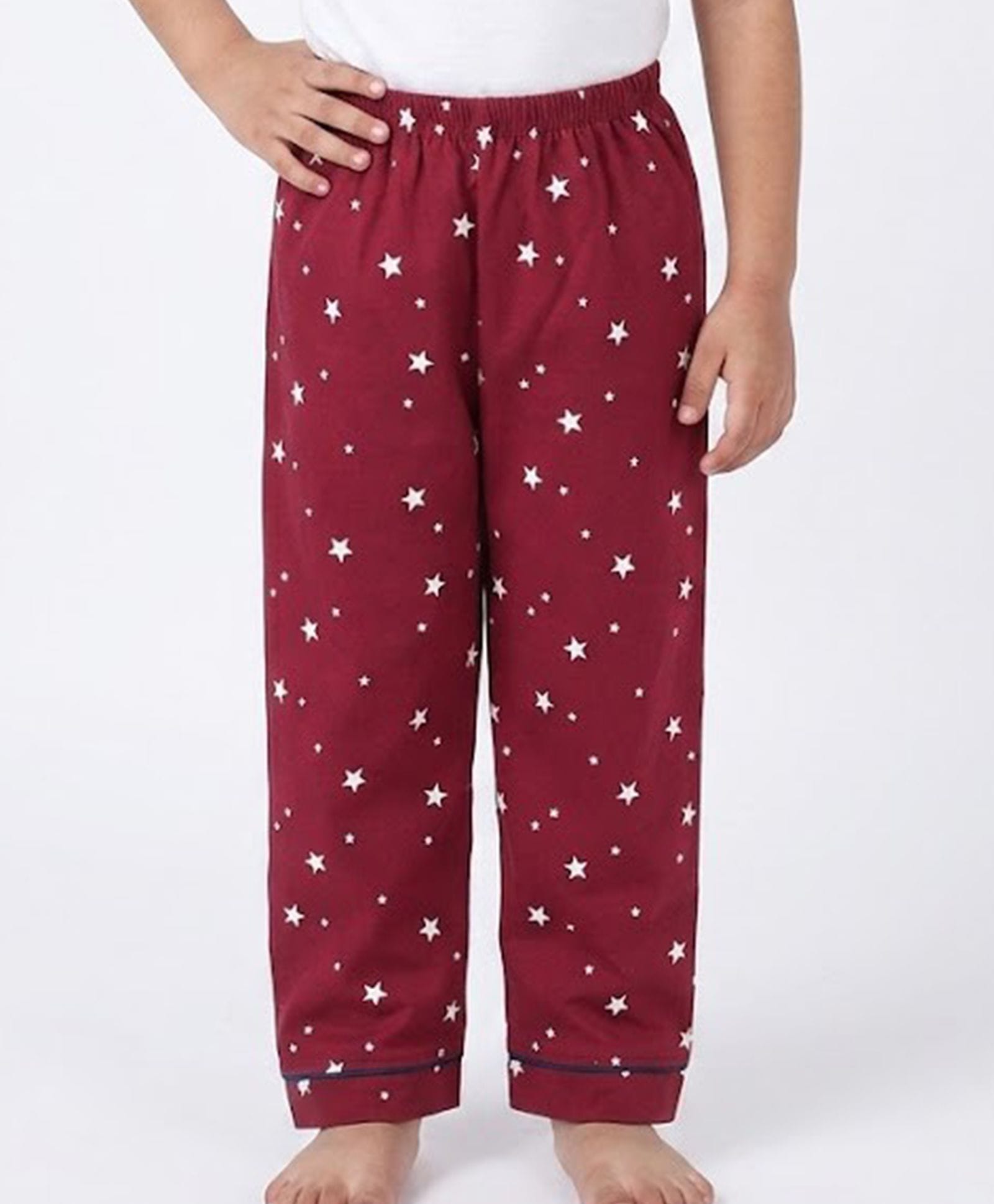 Nite Flite Cotton Knit Stars Printed Pajama - Red-image-39