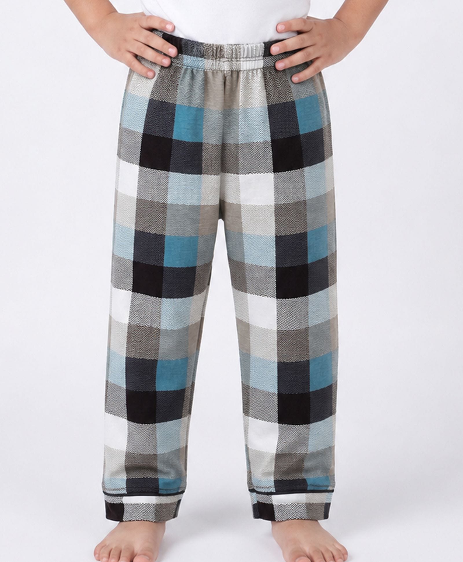 Nite Flite Cotton Knit Checked Pajama - Grey-picture-20
