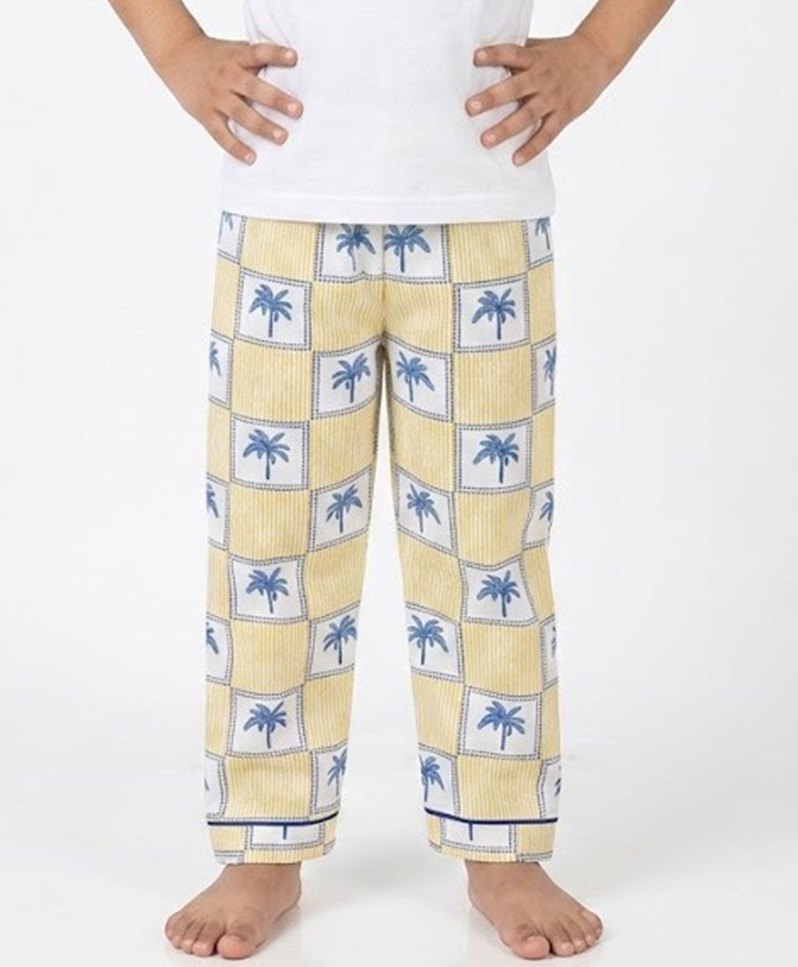 Nite Flite Cotton Knit Tropical Theme Printed Pajama - Yellow-picture-42