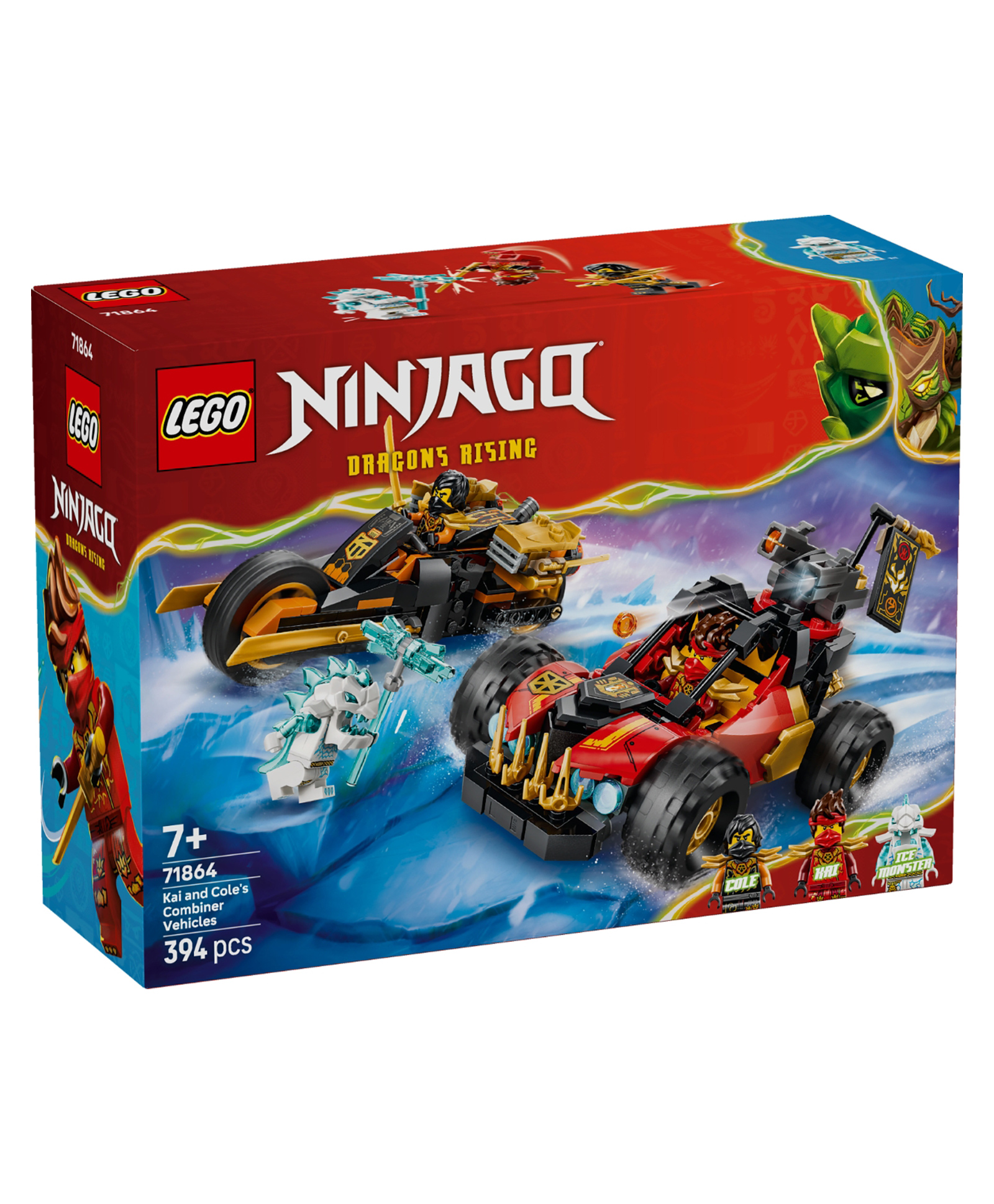 LEGO NINJAGO Kai and Cole's Combiner Vehicles Toy 394 pieces-71864-image-5