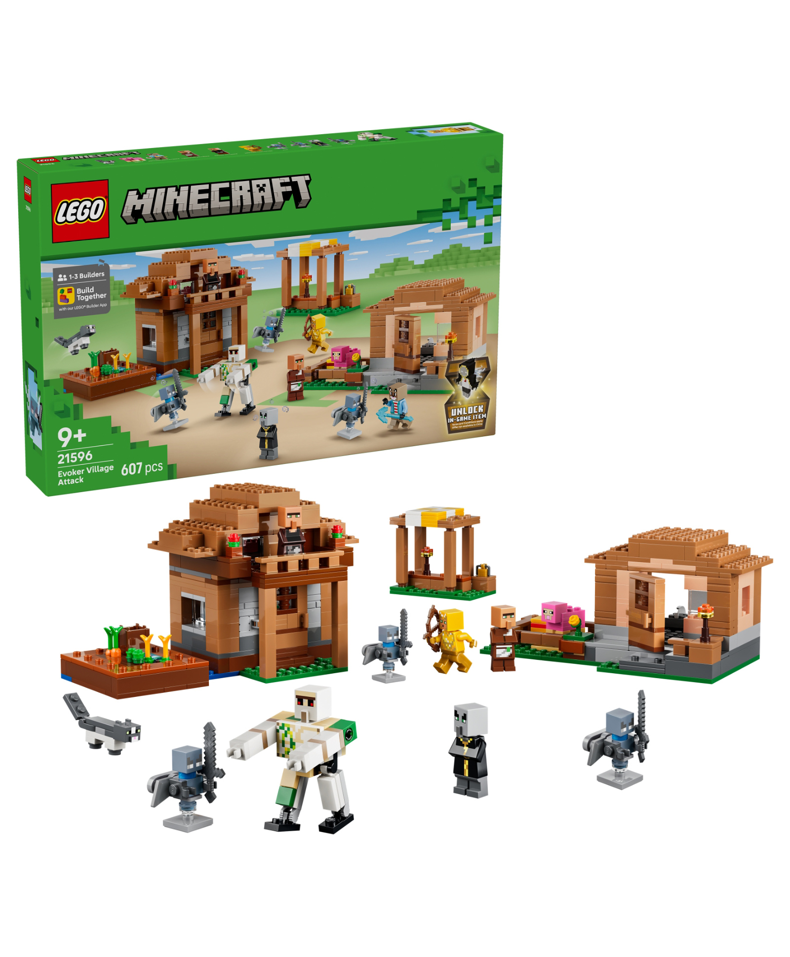 LEGO Minecraft Evoker Village Attack Toy Playset 607 pieces-21596-picture-40