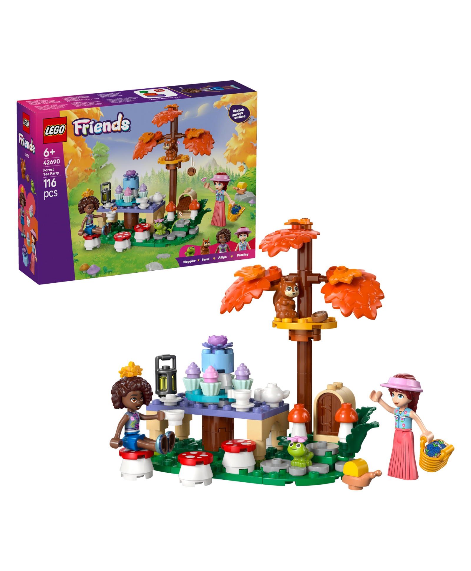 LEGO Friends Forest Tea Party Building Toy Playset 116 pieces-42690-image-34