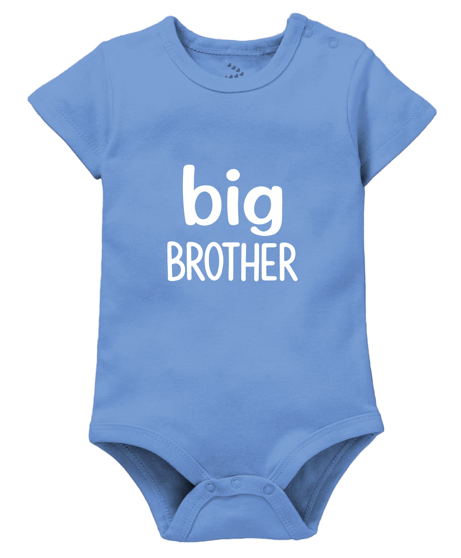 Zeezeezoo 100% Cotton Knit Raksha Bandhan Theme Half Sleeves Big Brother Text Printed Onesie - Blue-picture-16