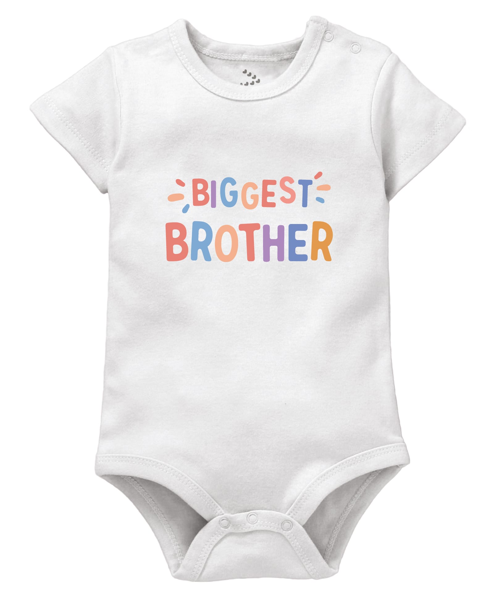 Zeezeezoo 100% Cotton Knit Raksha Bandhan Theme Half Sleeves Best Brother Text Printed Onesie - White-picture-26