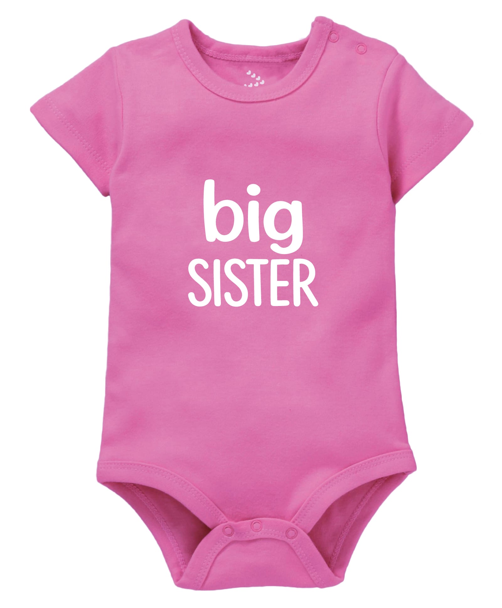 Zeezeezoo 100% Cotton Knit Raksha Bandhan Theme Half Sleeves Big Sister Text Printed Onesie - Pink-picture-39