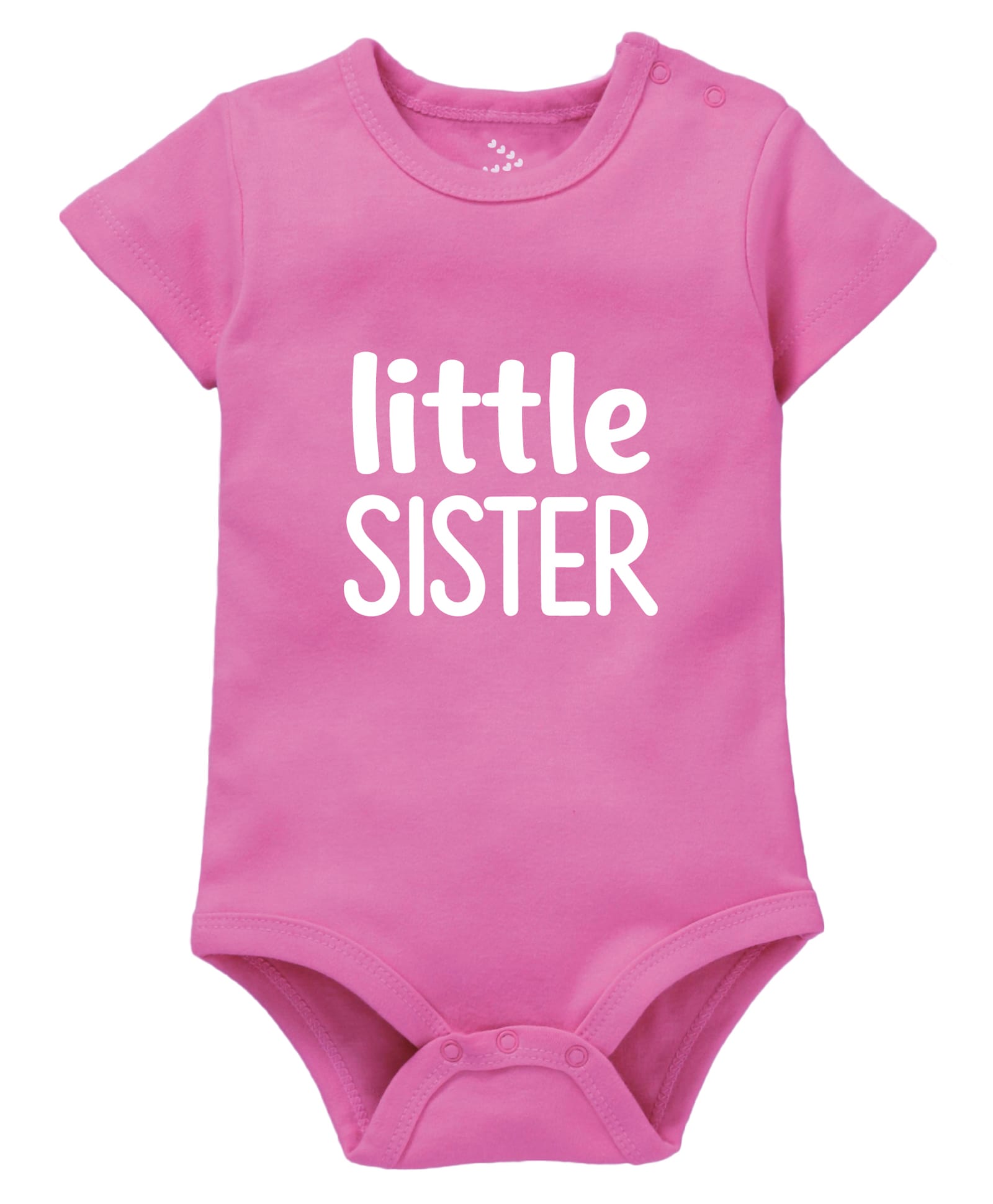 Zeezeezoo 100% Cotton Knit Raksha Bandhan Theme Half Sleeves Little Sister Brother Text Printed Onesie - Pink-picture-26