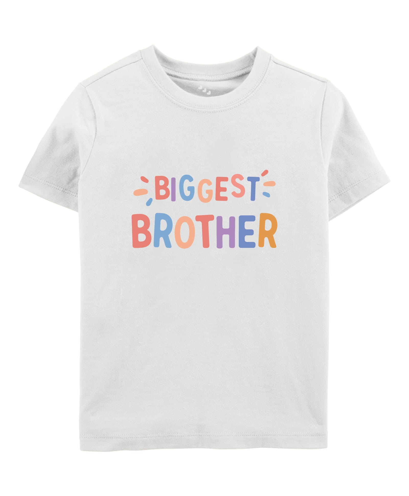 Zeezeezoo 100% Cotton Knit Raksha Bandhan Theme Half Sleeves Biggest Brother Text Printed Tee - White-picture-16