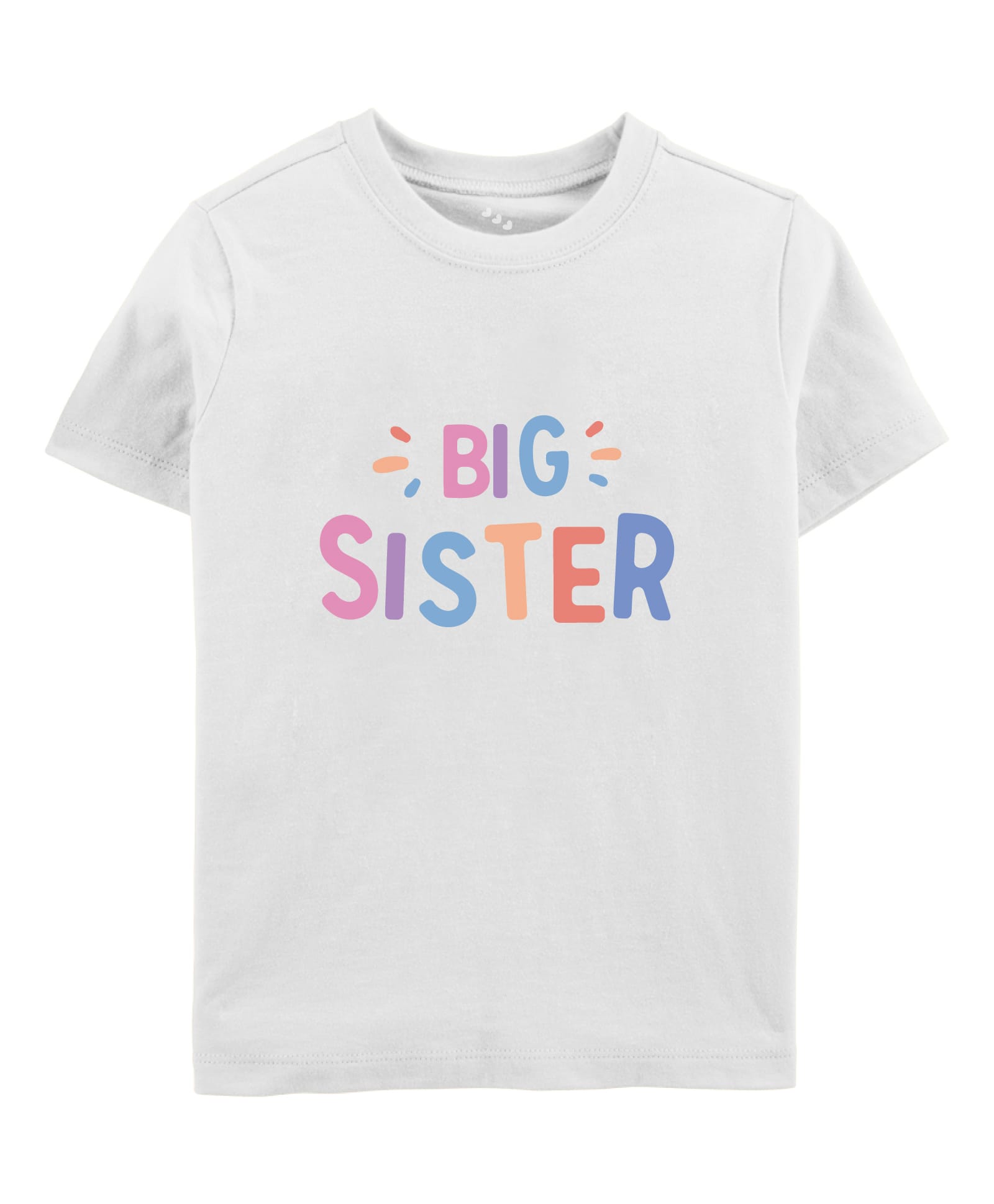 Zeezeezoo 100% Cotton Knit Raksha Bandhan Theme Half Sleeves Big Sister Text Printed Tee - White-picture-40
