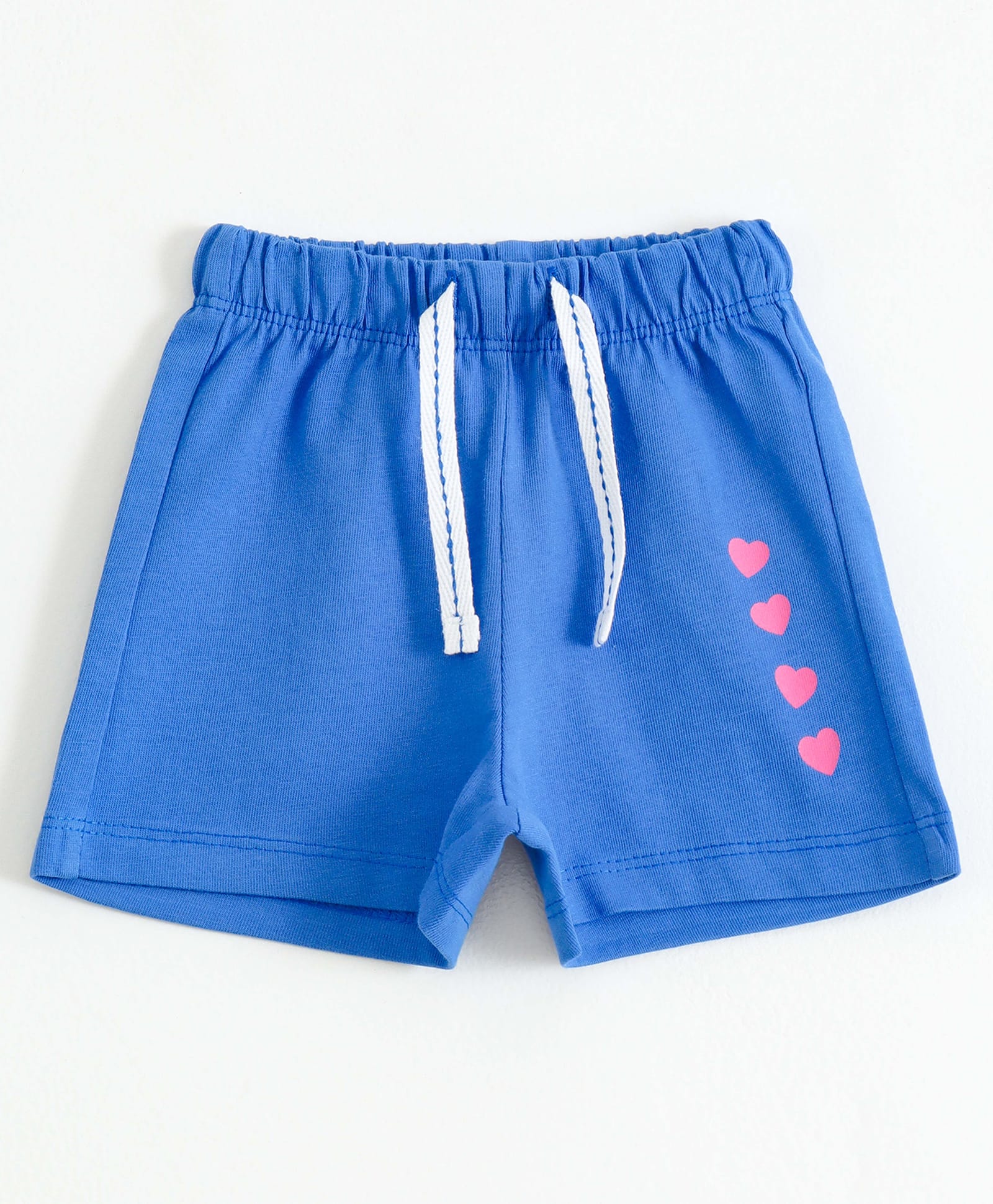 JusCubs Cotton Knit Hearts Printed Shorts - Royal Blue-image-14