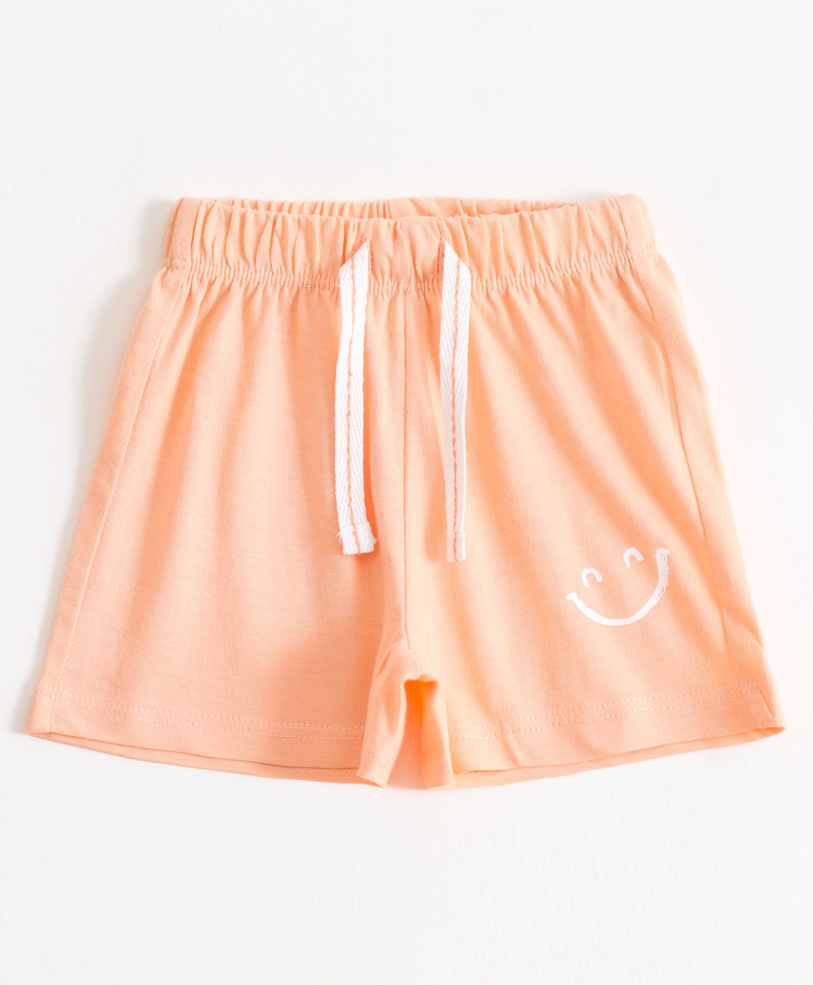 JusCubs Cotton Knit Smiley Printed Shorts - Orange-picture-26