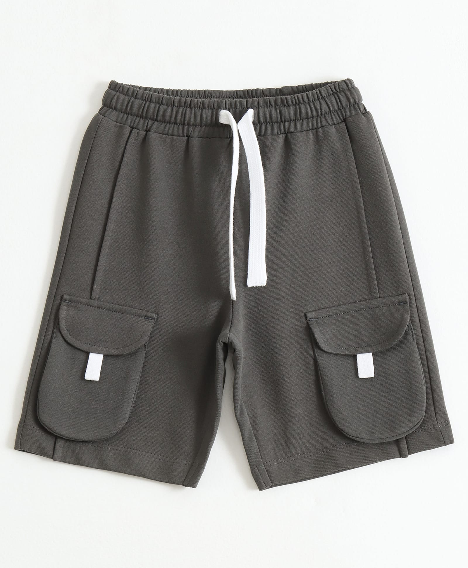 JusCubs Cotton Knit Solid Shorts - Olive Green-picture-13