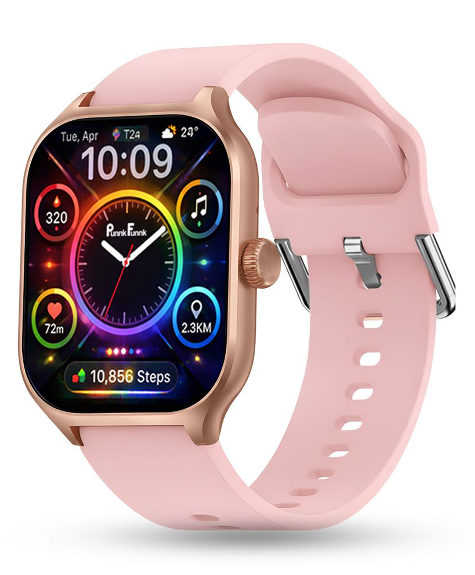 PunnkFunnk H9 Smart Watch 2.01" TFT Display, Bluetooth 5.0 with 100+ Sports Mode, Heart Rate & Blood Oxygen Monitor, Call & Message Reminders Compatible with Android & iOS, IP67 Waterproof(Pink)-image-44