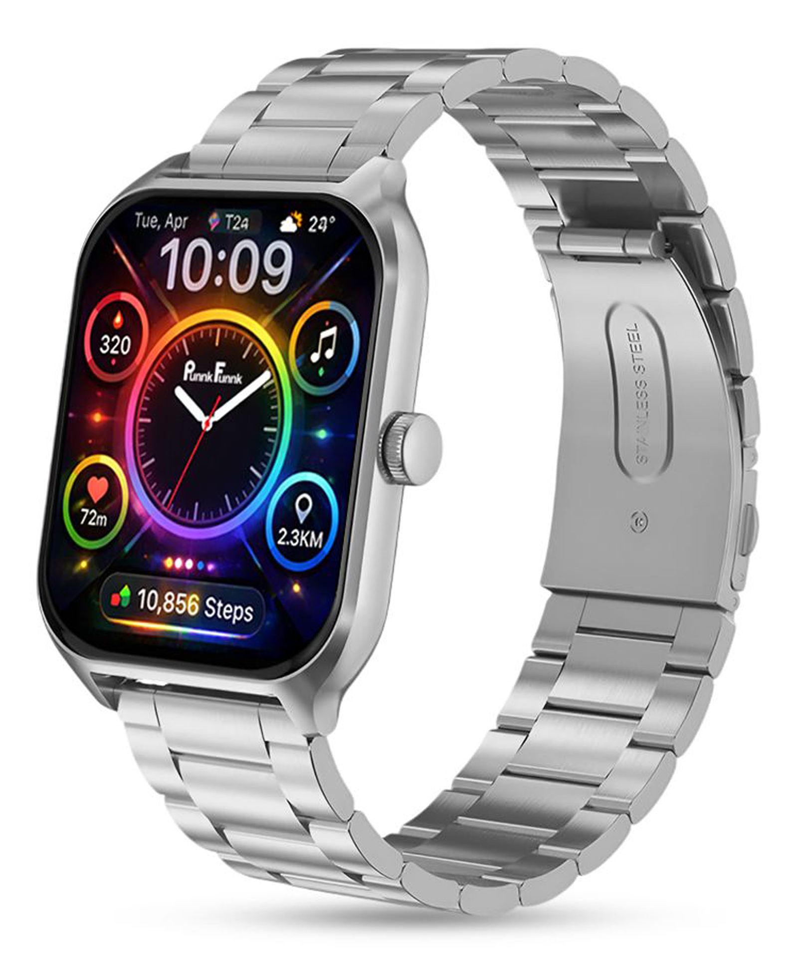PunnkFunnk H9 Metal Smart Watch 2.01" TFT Display, Bluetooth 5.0 with 100+ Sports Mode, Heart Rate & Blood Oxygen Monitor, Call & Message Reminders Compatible with Android & iOS (Metal Grey)-picture-49