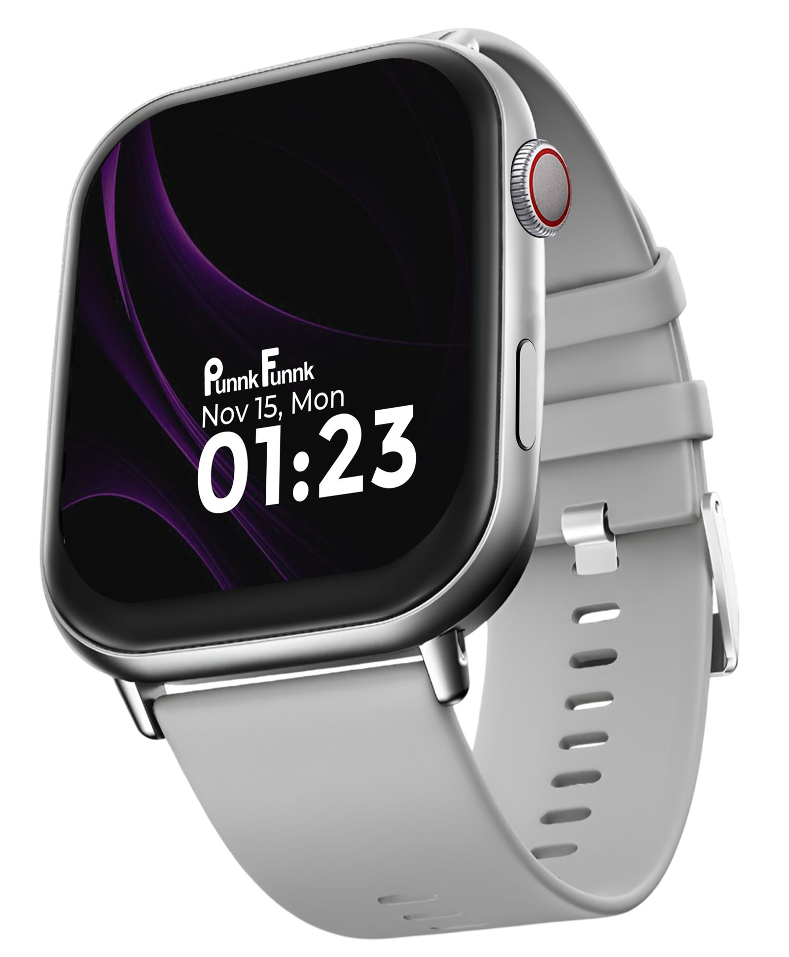 PunnkFunnk Edge-Lite Smartwatch 1.99" AMOLED Display with Bluetooth Calling, AI Voice Assistant & Fitness Tracking (Grey Strap)-image-5