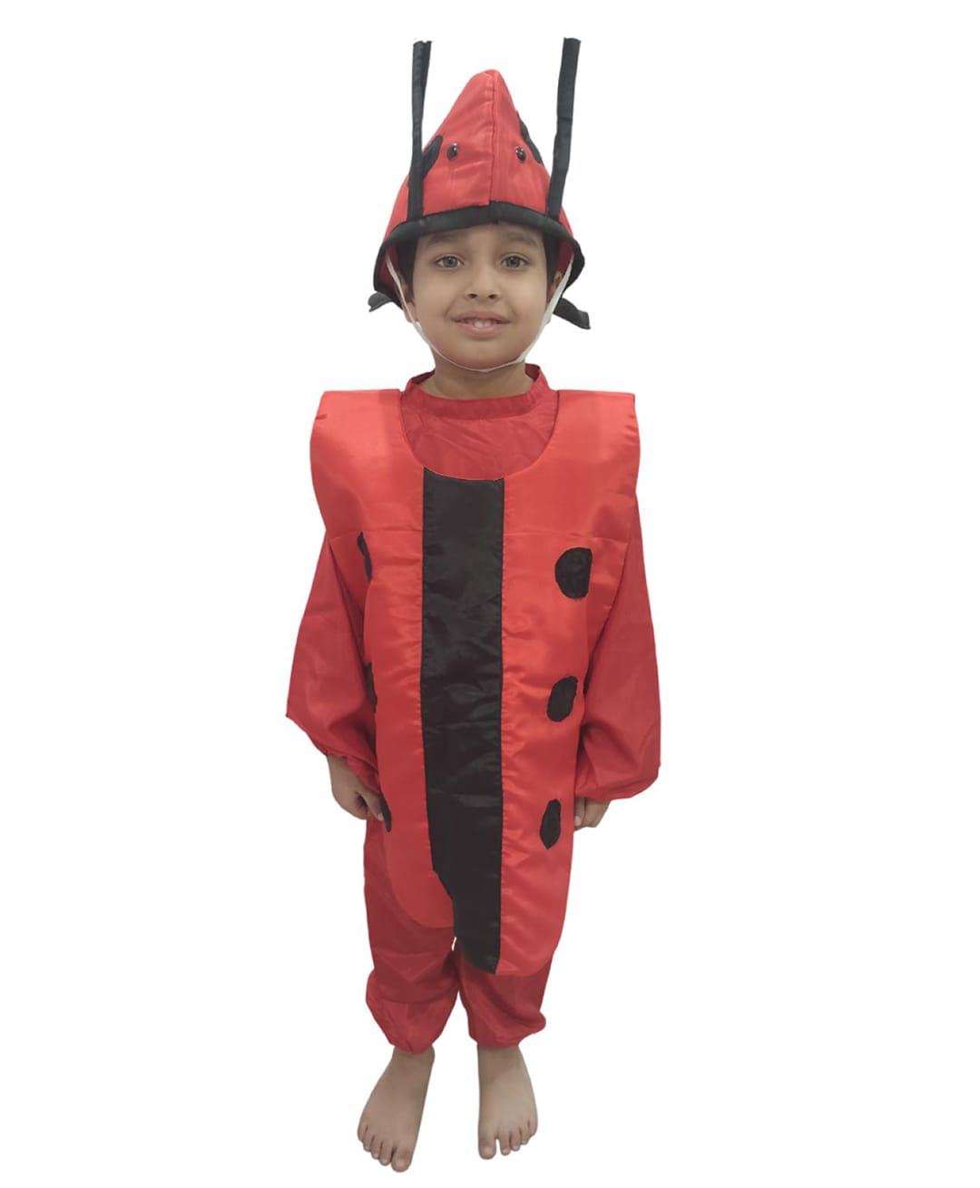 BookMyCostume Woven Full Sleeves Ladybug Designed Fancy Dress Costume Set - Red & Black-image-25