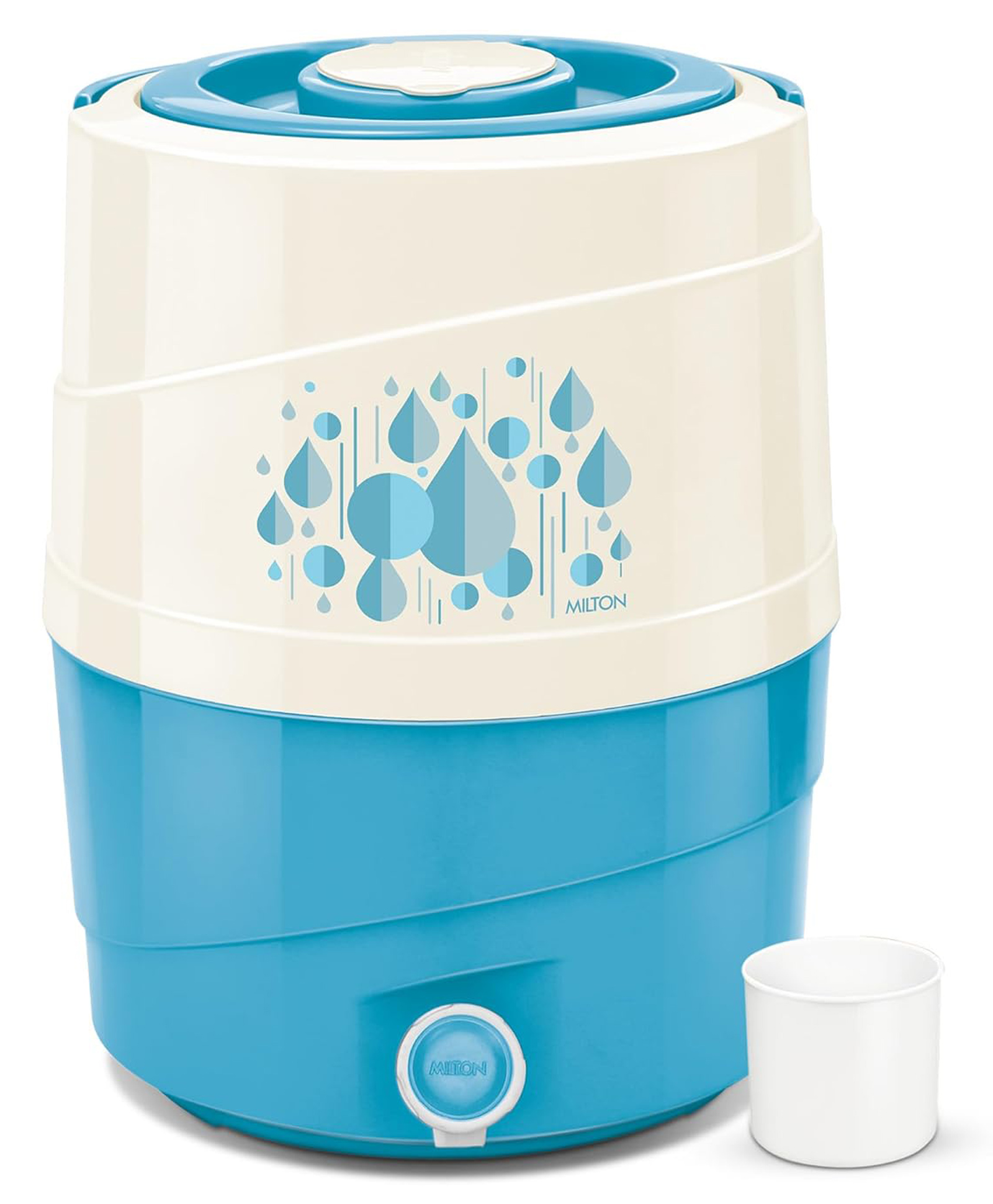 Milton Kool Rover 22 Water Jug PU Insulated, 19 litres, BPA Free, Leak Proof & Portable Jug, Sturdy Handles, Ideal for Travel, Picnic, Offices, Shops, Bluish Green-image-1
