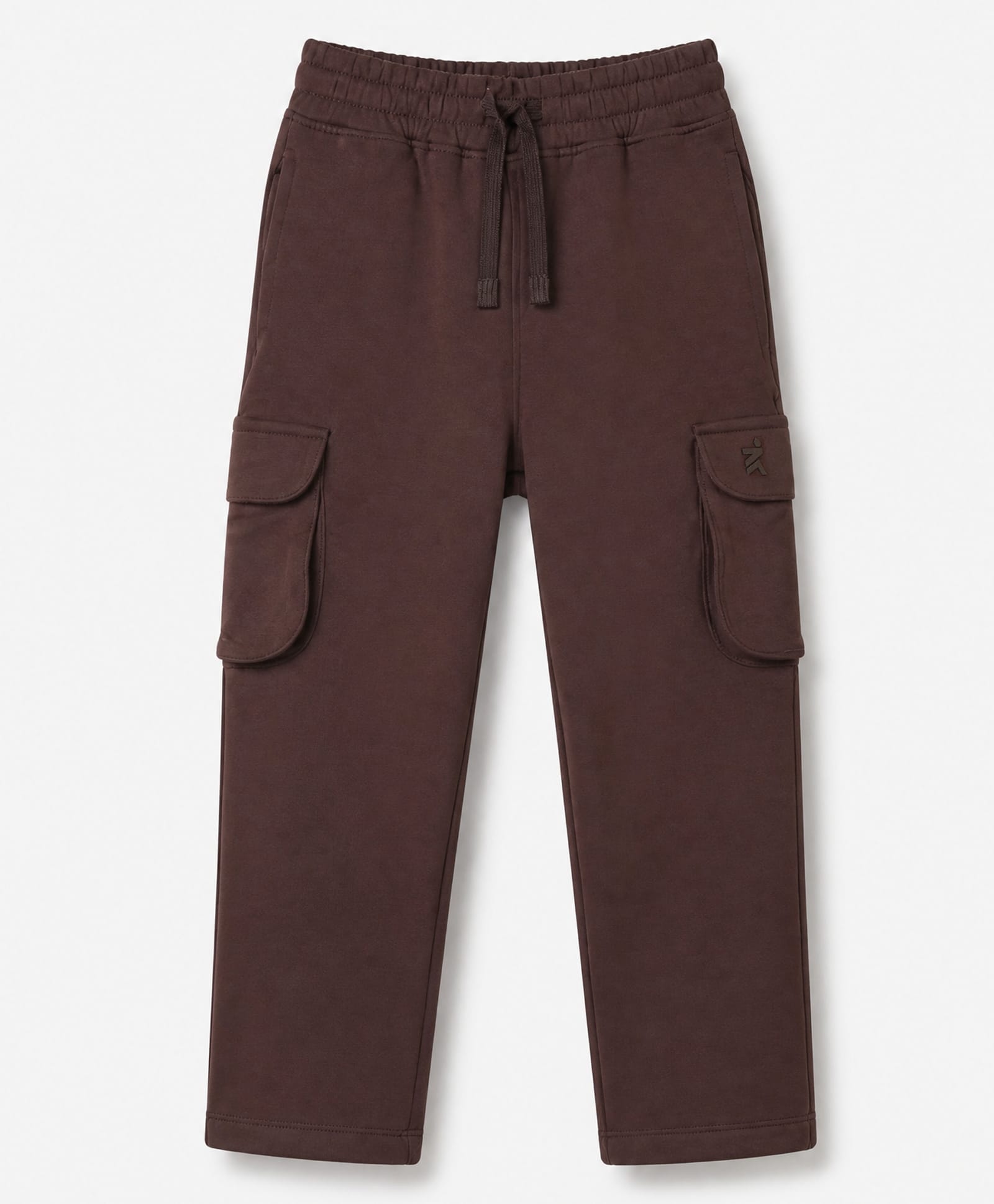 Doreme Terry Knit Full Length Fleece and Woollen Bottomwear With Cargo Pockets - Brown-picture-20