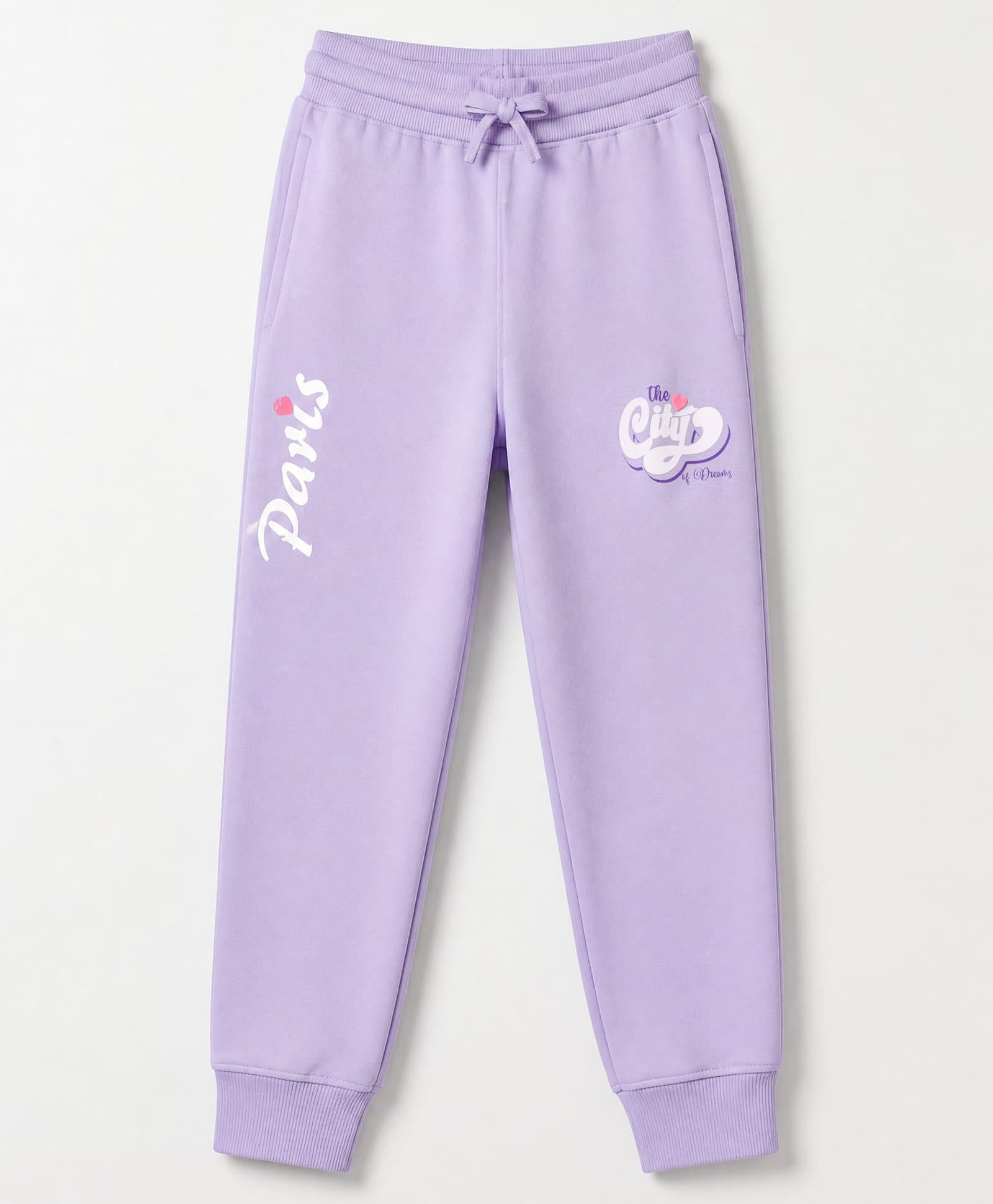 Doreme Terry Knit Full Length Fleece and Woollen Bottomwear With Text Print - Mauve-picture-15