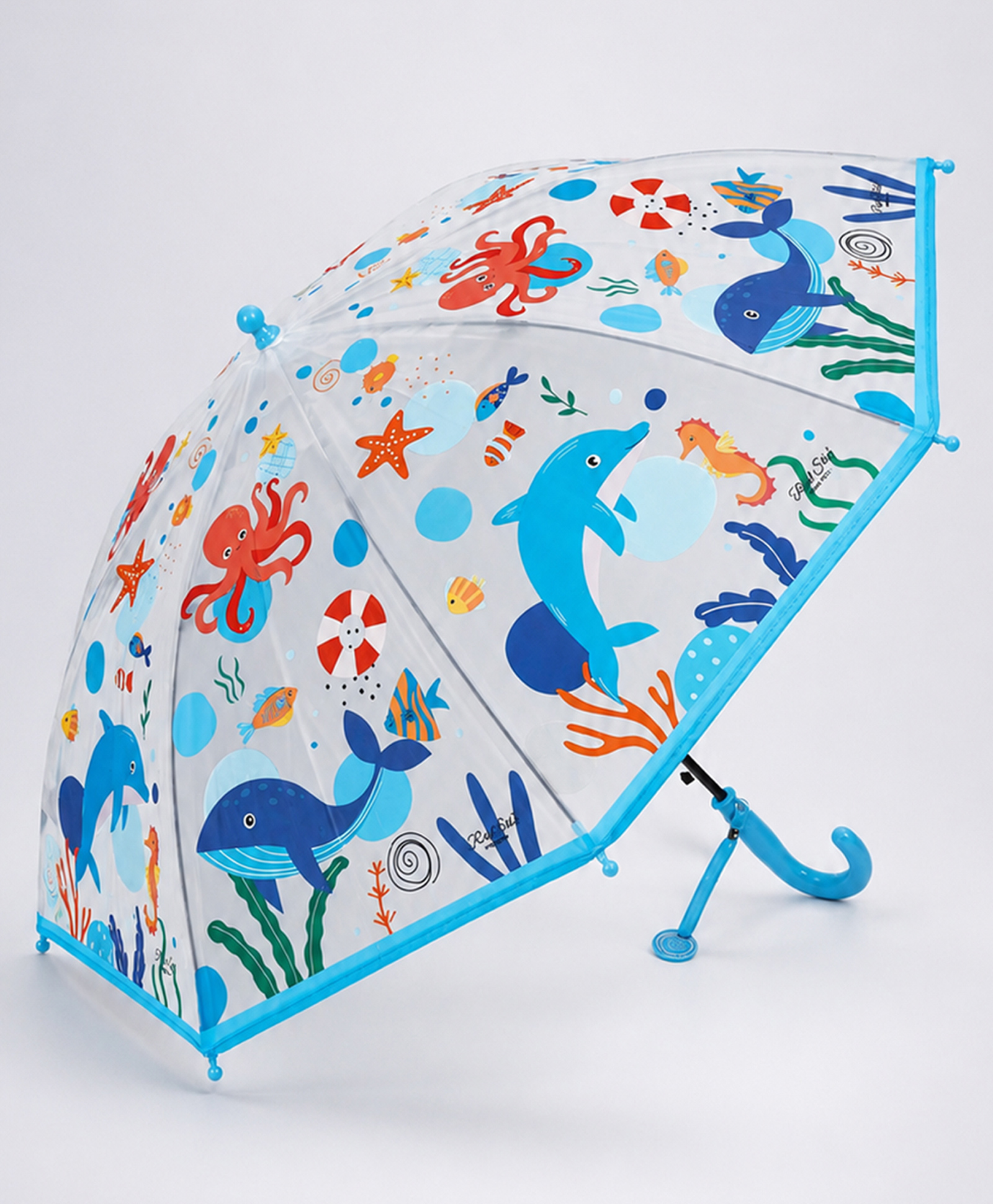 Little Surprise Box Sea Life Designed Transparent Umbrella - Blue-picture-10