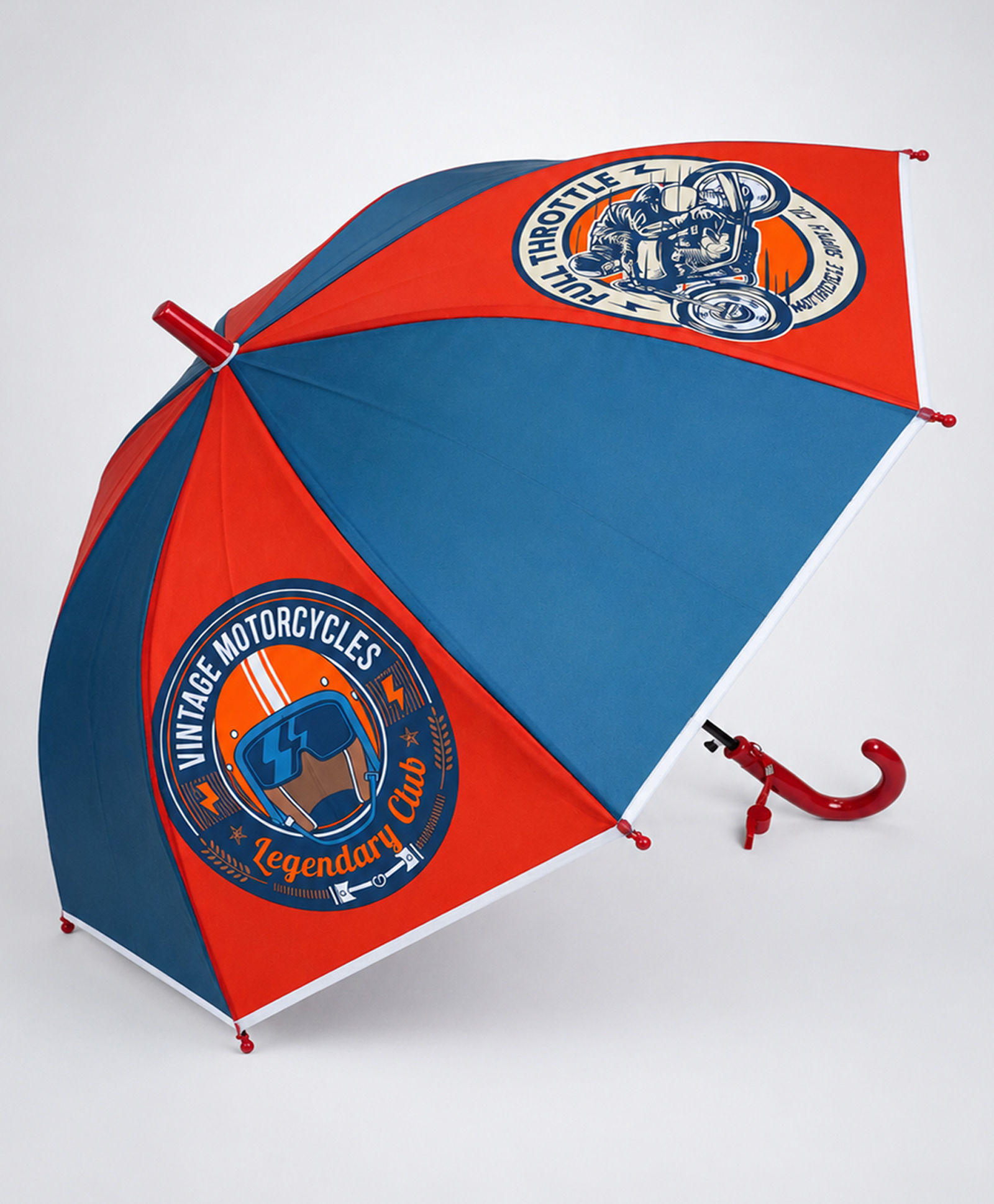 Little Surprise Box Vintage Motorcycle Designed Umbrella - Navy Blue-picture-12