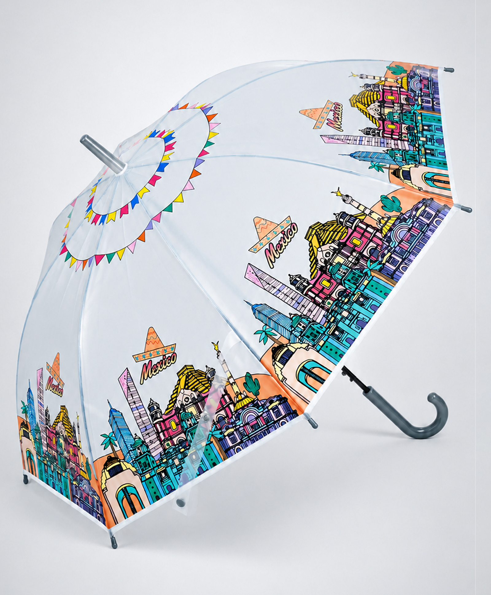 Little Surprise Box Mexico Designed Umbrella - Grey-image-5