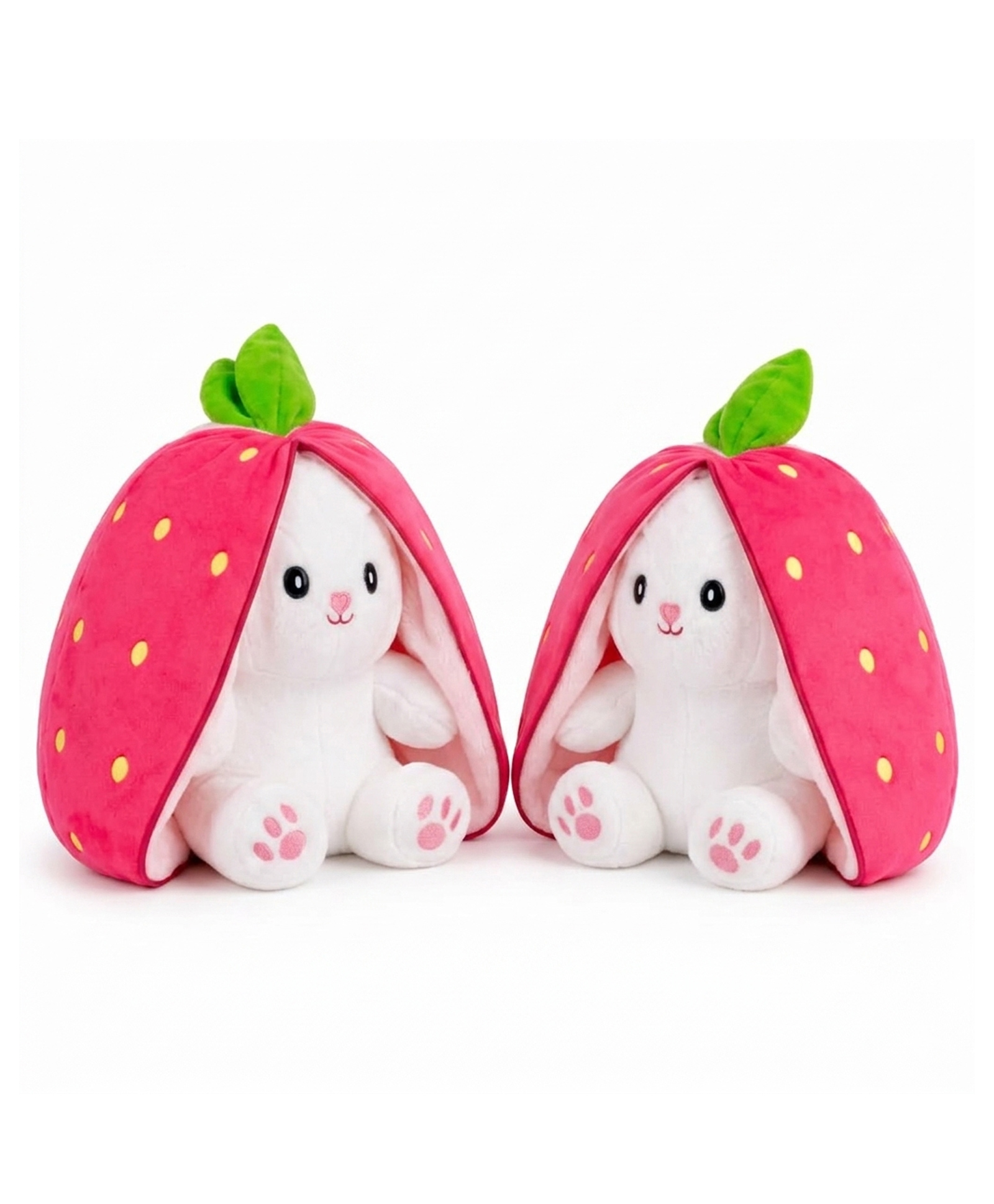 Eitheo Height - 25cm Strawberry Bunny Soft Toy Cute Plush Rabbit Stuffed Animal for Kids - Pack of 2-image-7
