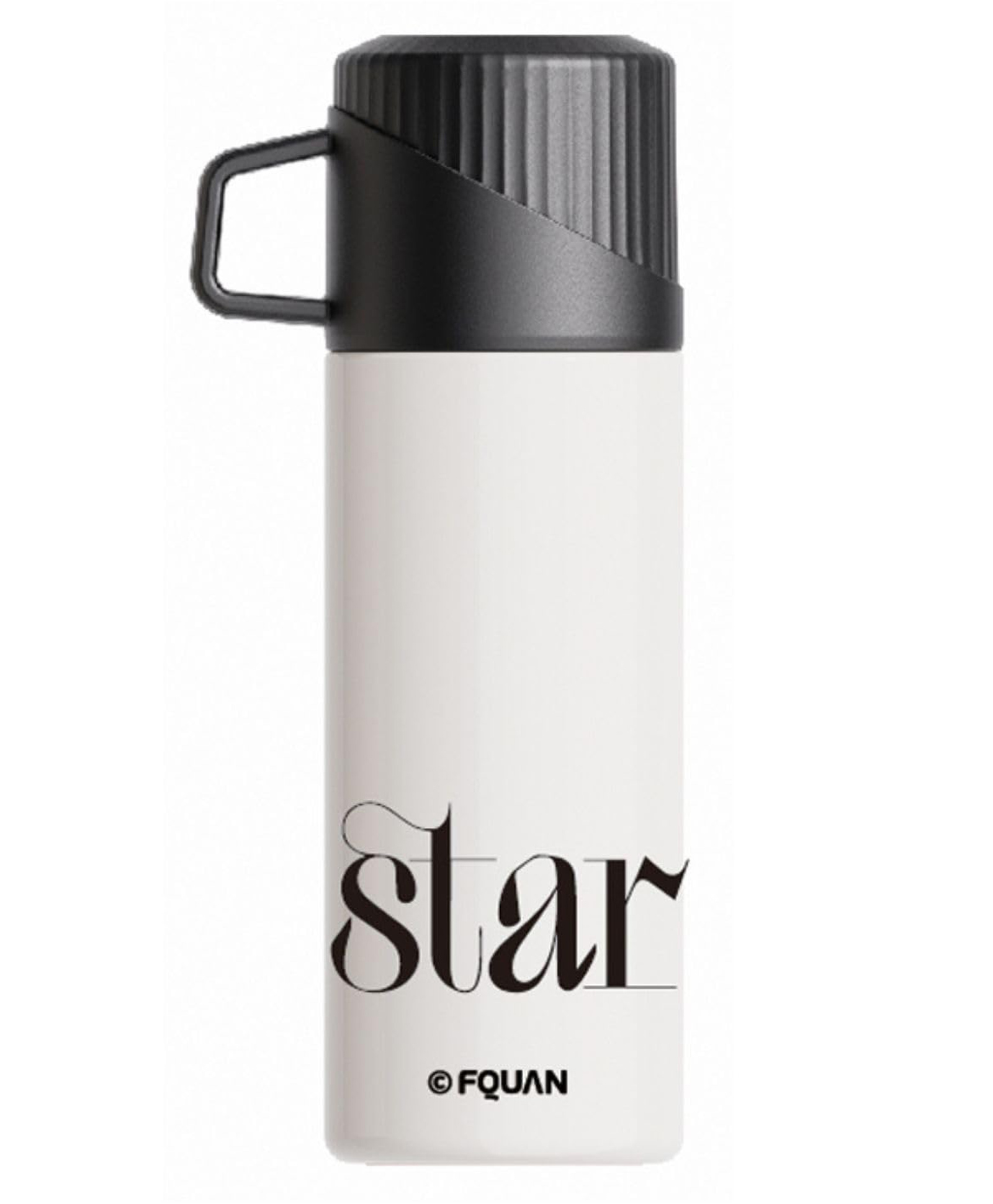 FunBlast Insulated Stainless Steel Hot and Cold-Water Bottle with Wide Mouth - 450 ML (Black-White)-picture-26