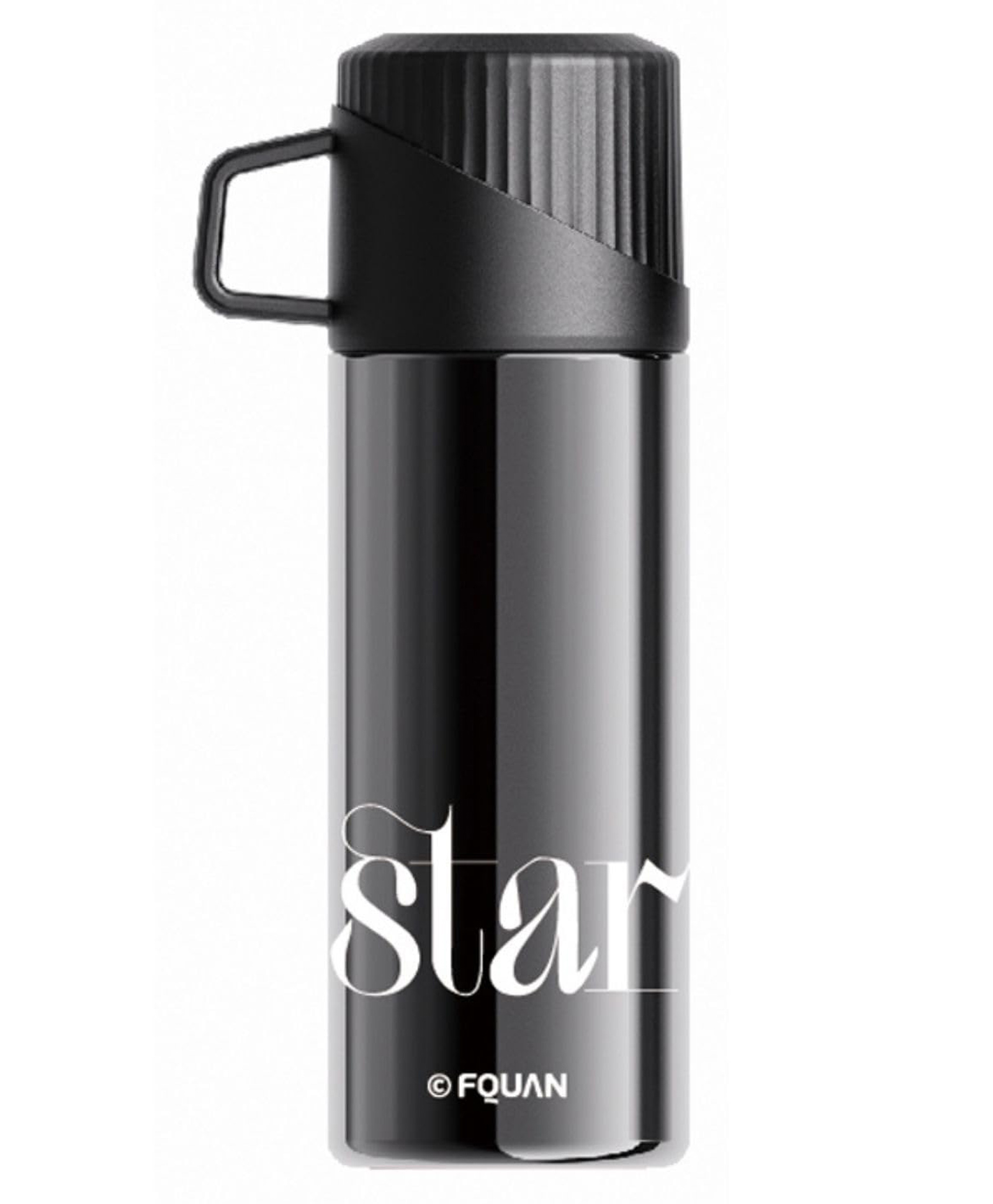 FunBlast Insulated Stainless Steel Hot and Cold-Water Bottle with Wide Mouth - 450 ML (Black)-picture-27